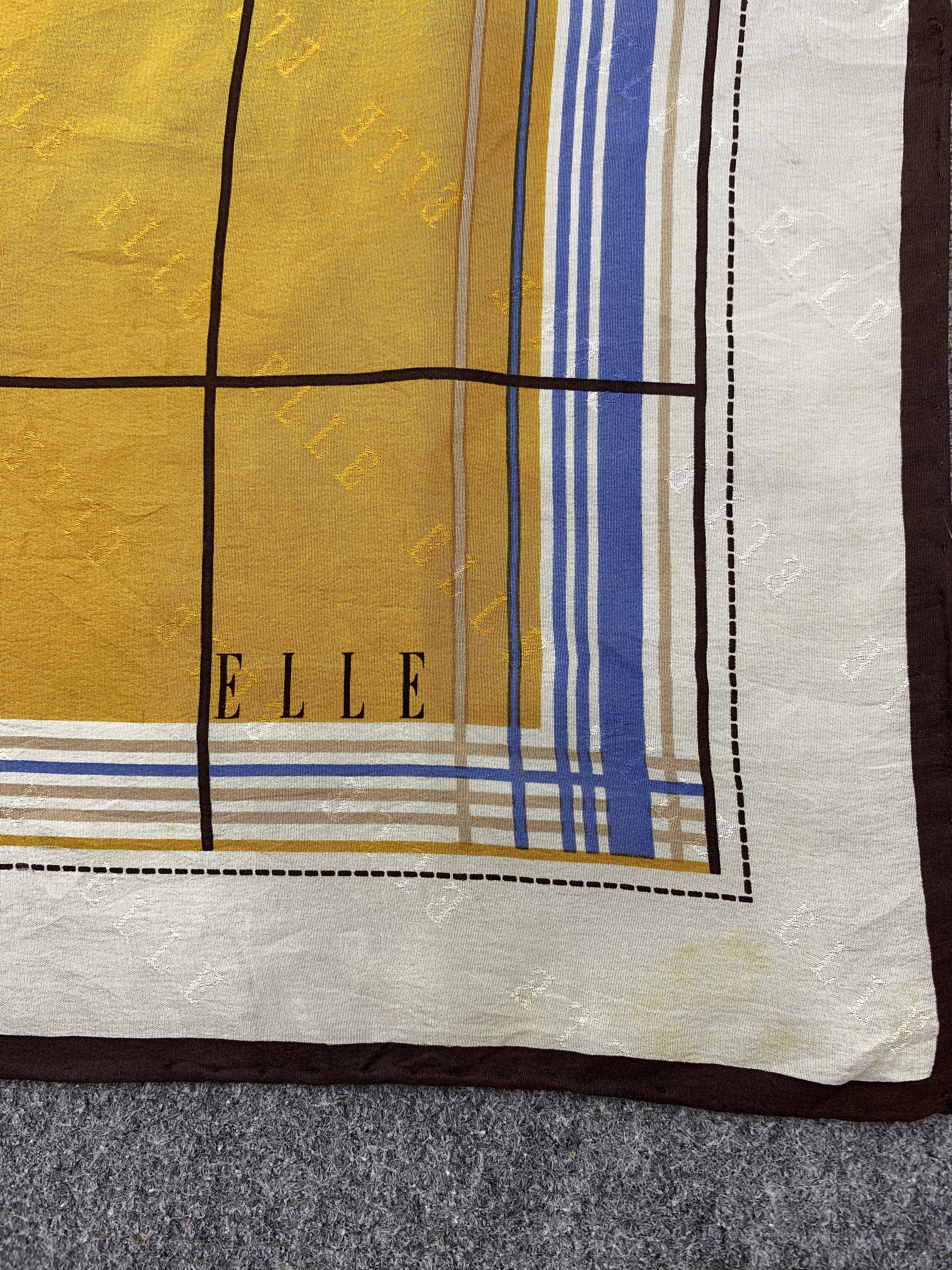 Vintage Vintage Elle Silk Shawl / Silk Scarf SN0246 Size ONE SIZE - 5 Thumbnail
