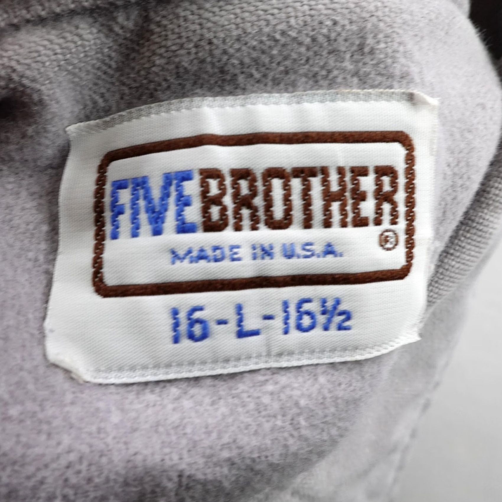 Vintage VINTAGE Five Brother Shirt Mens Large Gray Chamois Flannel Button Up Work USA Size US L / EU 52-54 / 3 - 7 Thumbnail