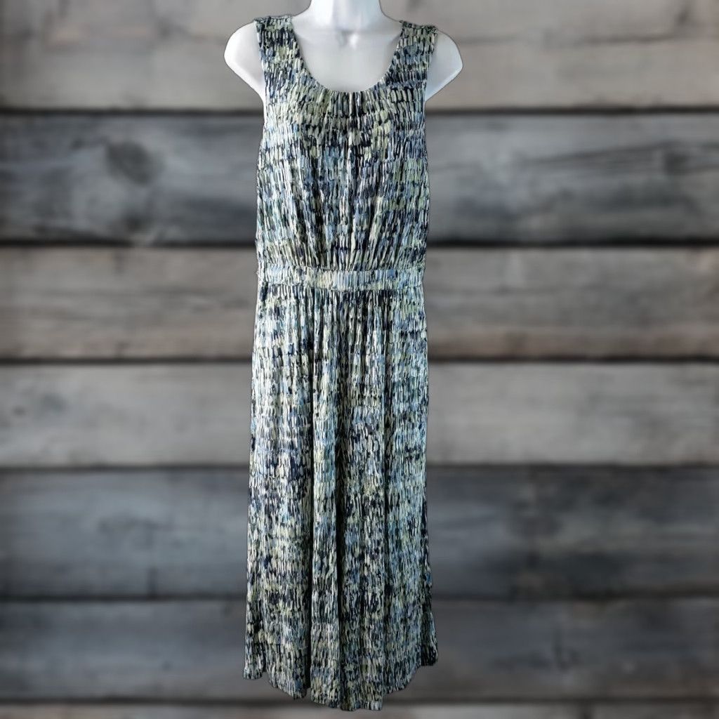 NIC+ZOE NIC+ZOE Jumpsuit Womens Size M Cropped Sleeveless Green Blue Scoop Neck One-Piece Crop 90s Style? Size 32" / US 10 / IT 46 - 1 Thumbnail