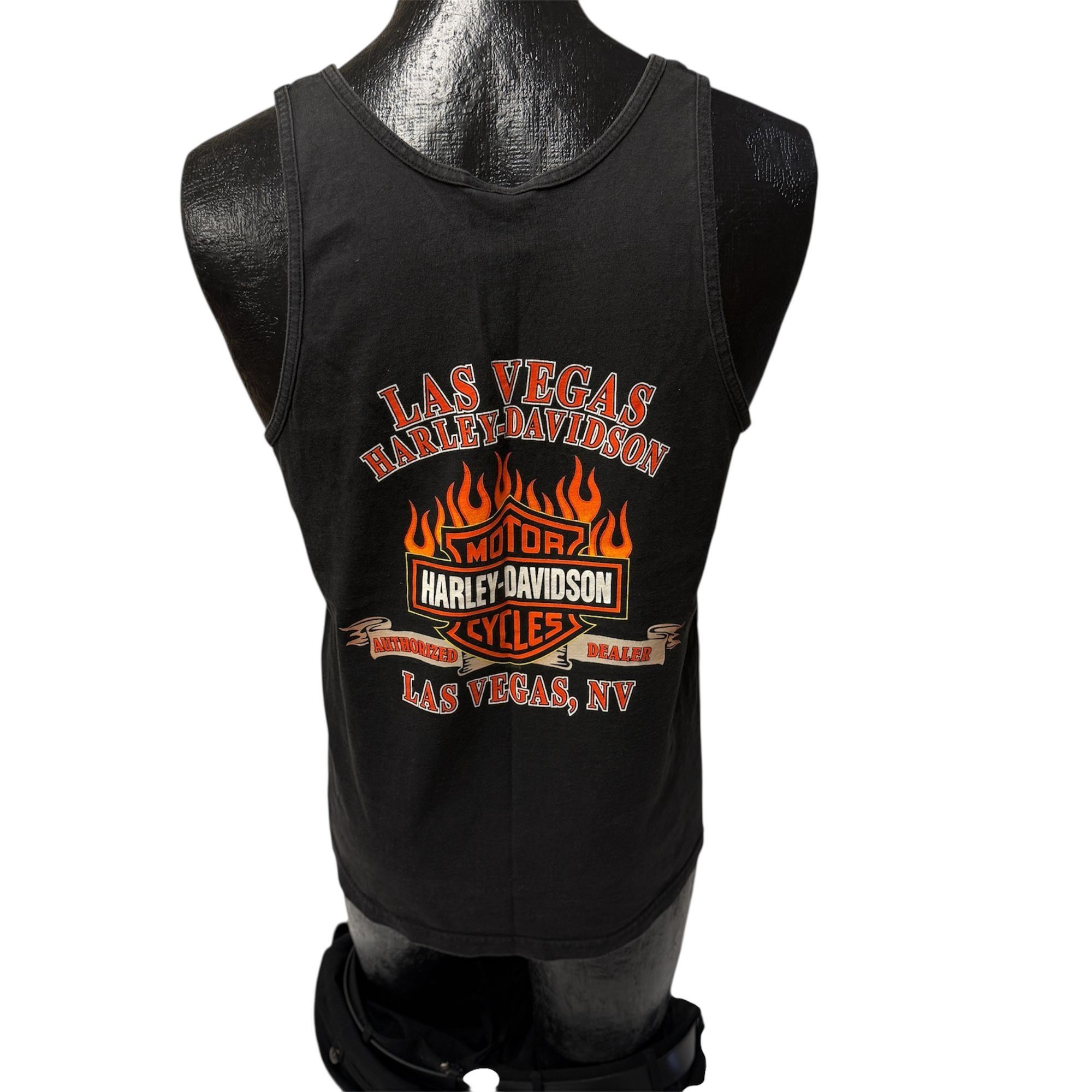 Harley Davidson Vtg Harley Davidson Motorcycles LAS VEGAS FLAMES Tank Size US M / EU 48-50 / 2 - 10 Thumbnail