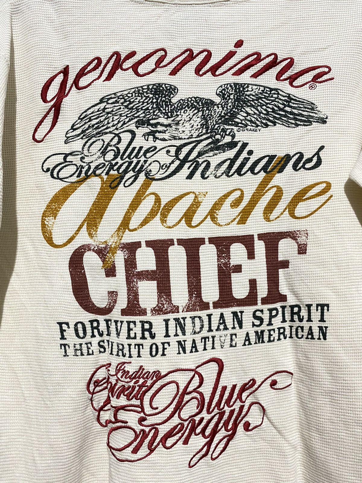 Le Grande Bleu (L.G.B.) Geronimo native american longsleeve tshirts Size US M / EU 48-50 / 2 - 5 Thumbnail