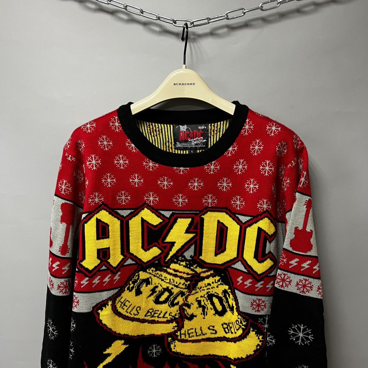 AC/DC AC/DC Hells Bells Christmas Sweater Official Y2K Size US XL / EU 56 / 4 - 5 Thumbnail