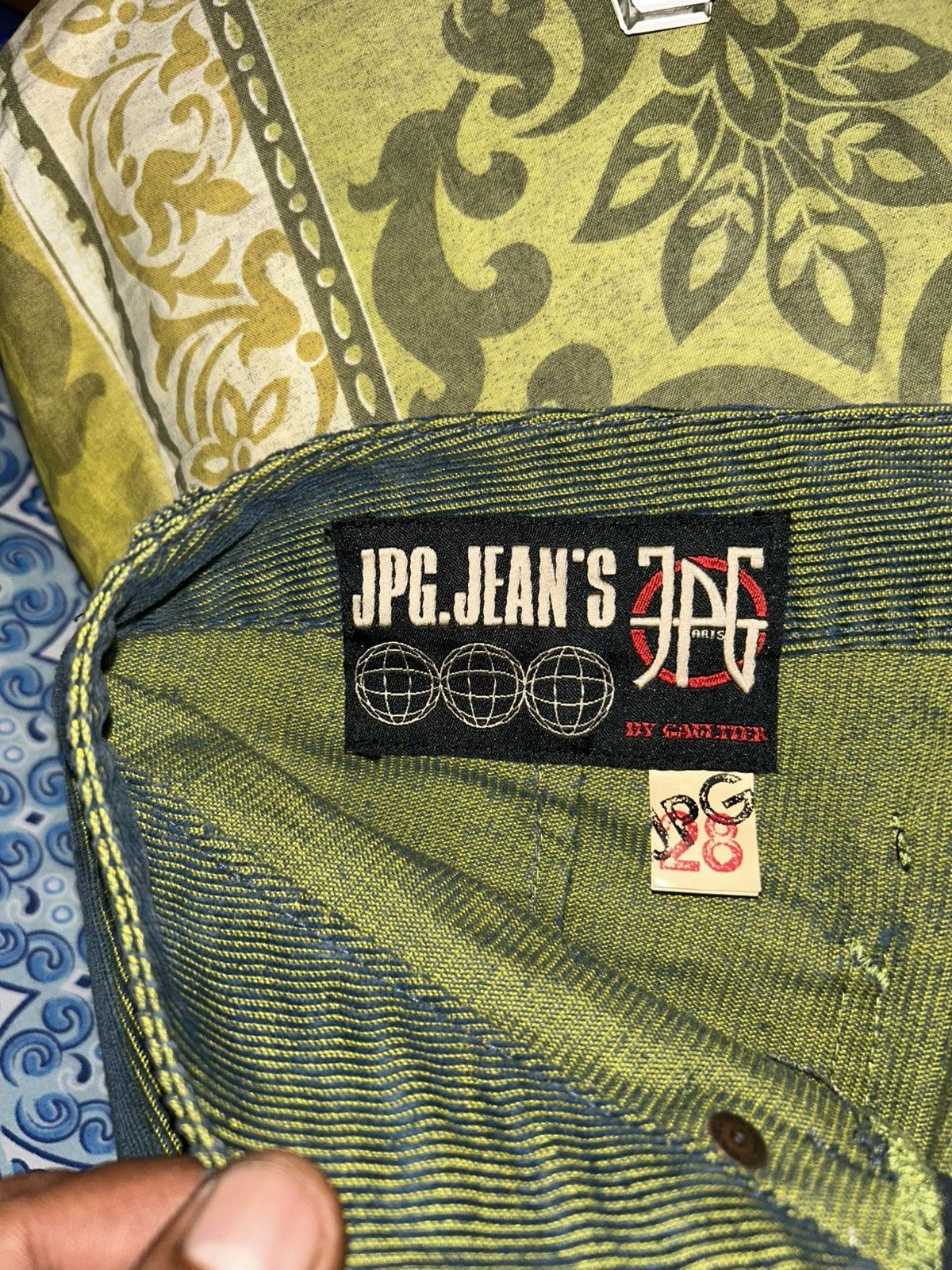 Jean Paul Gaultier JPG Jeans by Gaultier Two Tone Corduroy Ribbed Bootcut Size US 30 / EU 46 - 9 Thumbnail