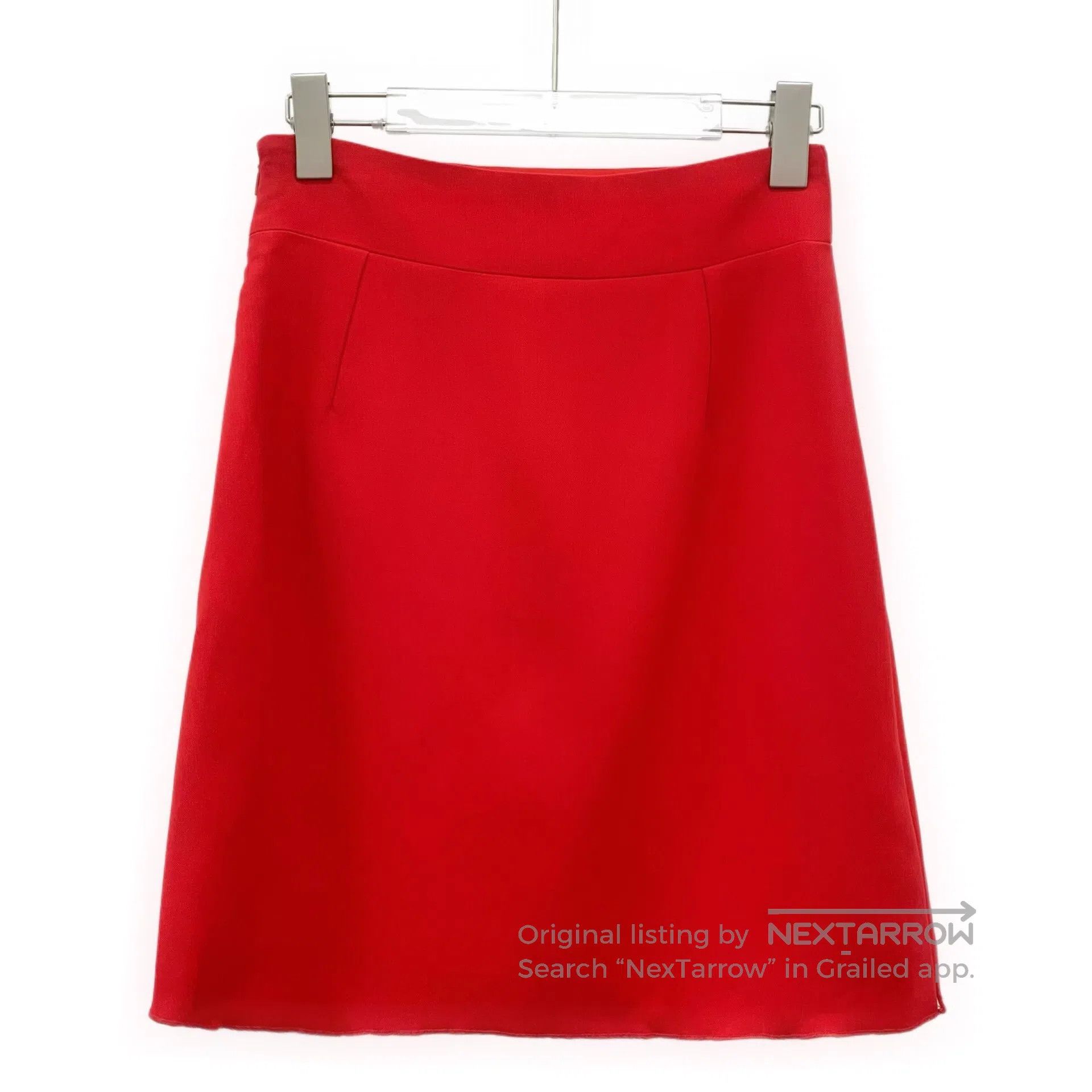 Gucci Guicci Red Double G Gold Buckle Decorated Casual Skirt| Size 25" / US 0 / IT 36 - 2 Thumbnail