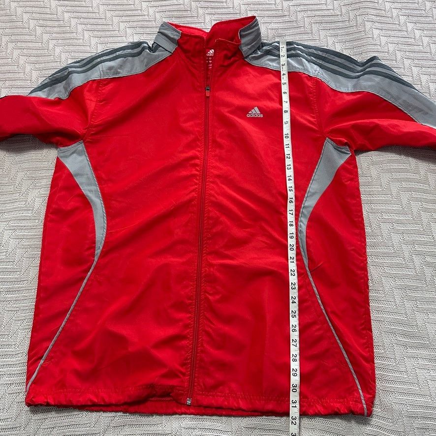 Adidas Adidas classic three stripe red and gray windbreaker size XL Size US XL / EU 56 / 4 - 7 Thumbnail