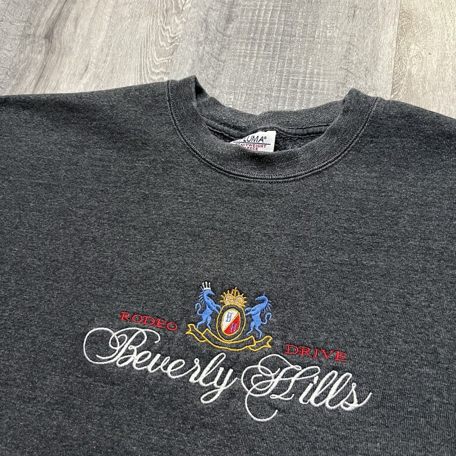 Vintage VTG Rodeo Drive Beverly Hills Grey Travel Y2K Sweatshirt 2XL Size US XXL / EU 58 / 5 - 3 Thumbnail