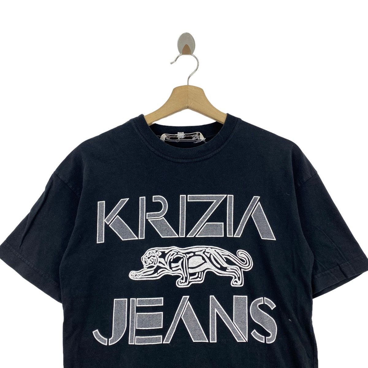 Vintage Vintage KRIZIA JEANS Italian Designer Big Brand Print Black Size US M / EU 48-50 / 2 - 2 Thumbnail