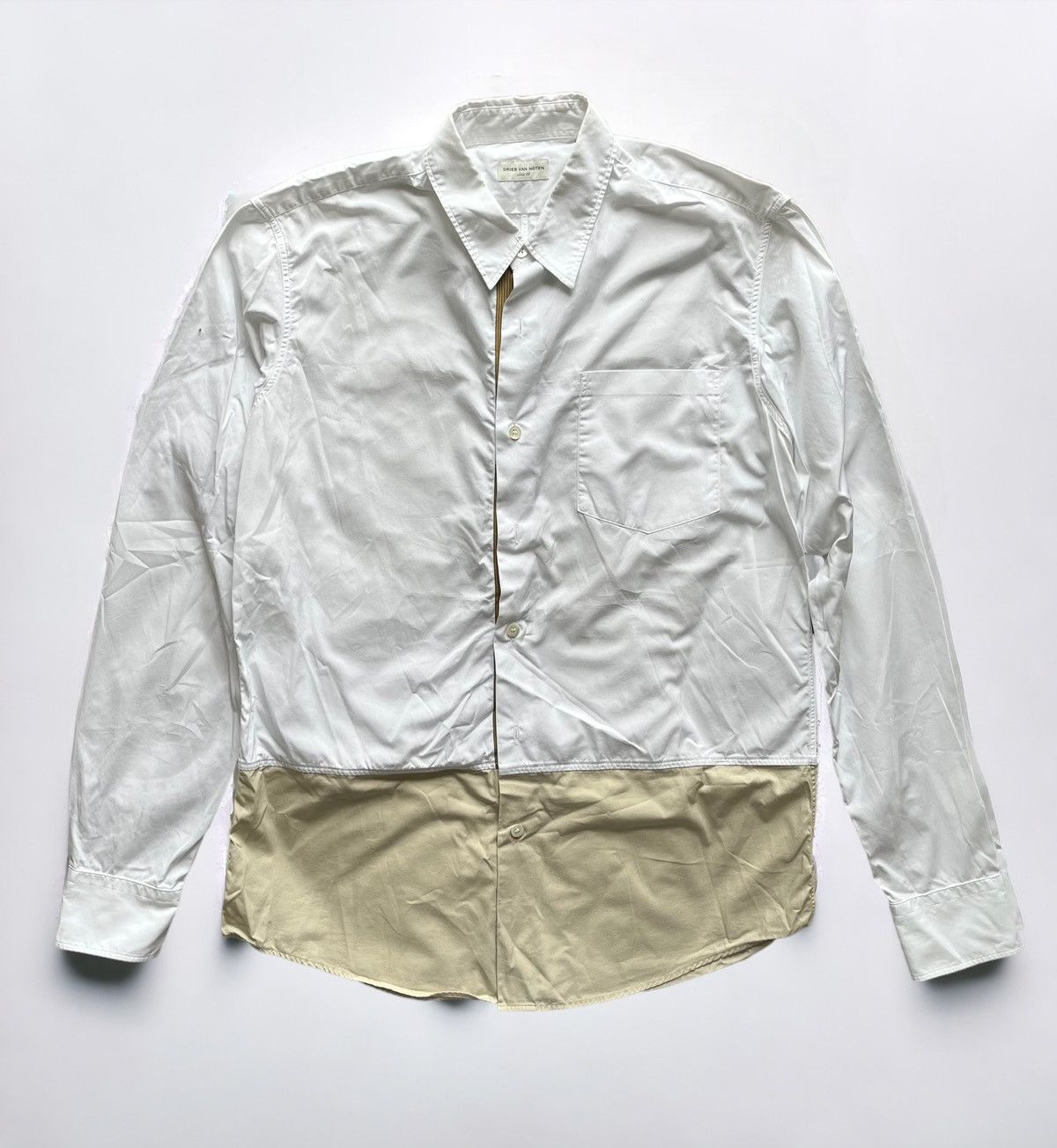 Dries Van Noten Dries Van Noten Two blocks tone shirt Size US M / EU 48-50 / 2 - 1 Thumbnail
