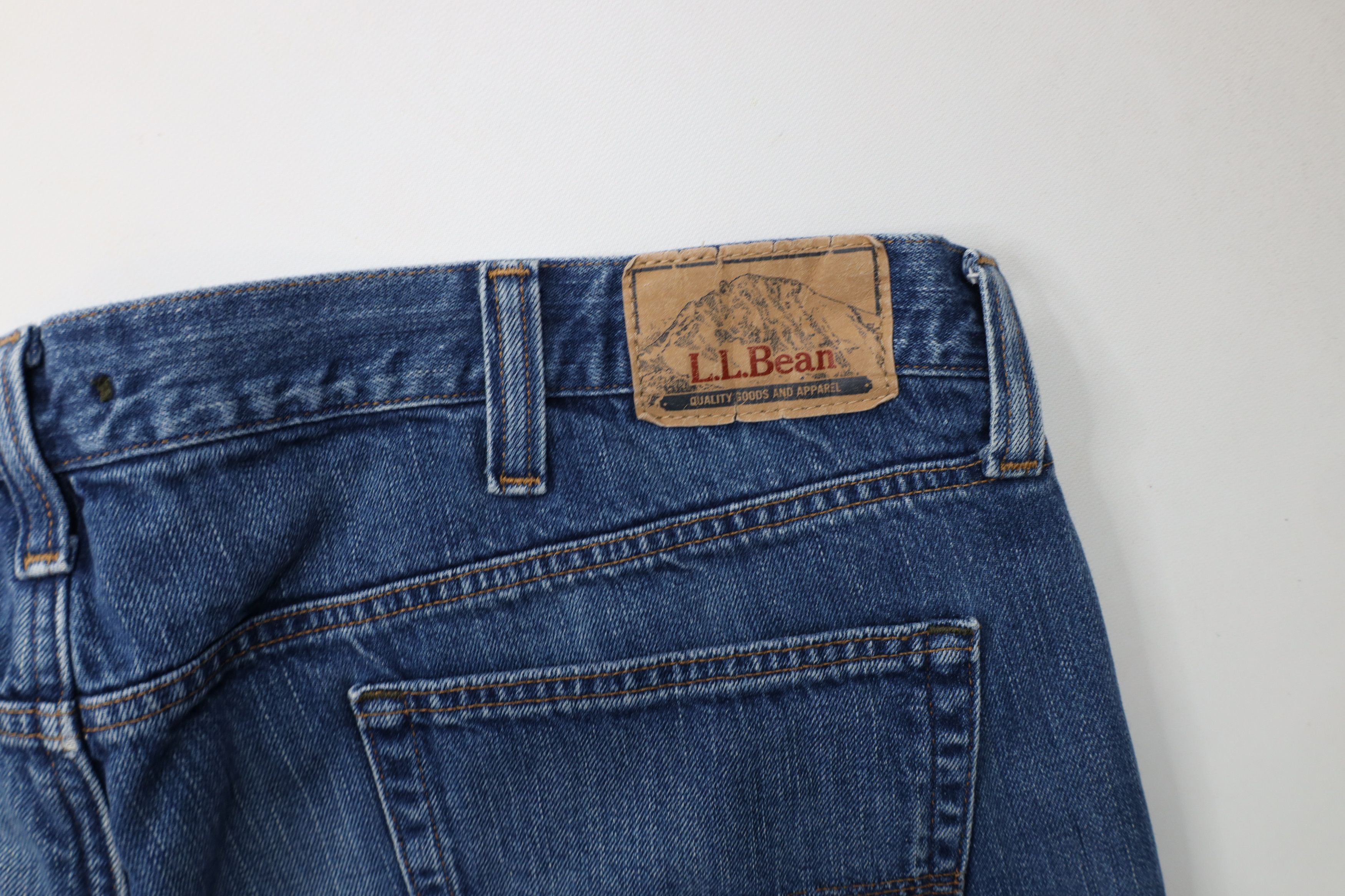 L.L. Bean × Vintage Vintage LL Bean Flannel Lined Wide Leg Denim Jeans Blue Size US 42 / EU 58 - 14 Thumbnail