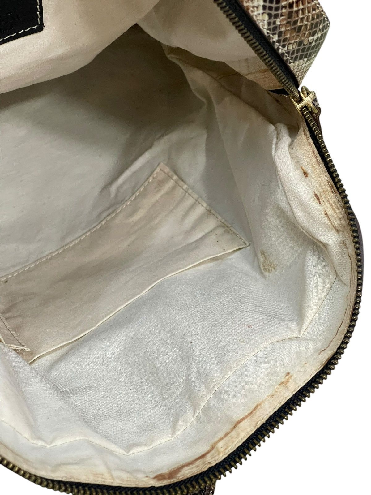 Genuine Leather Full Leather Guia’s Italy Python Tote Shoulder Bag 1🟩5 Size ONE SIZE - 22 Thumbnail