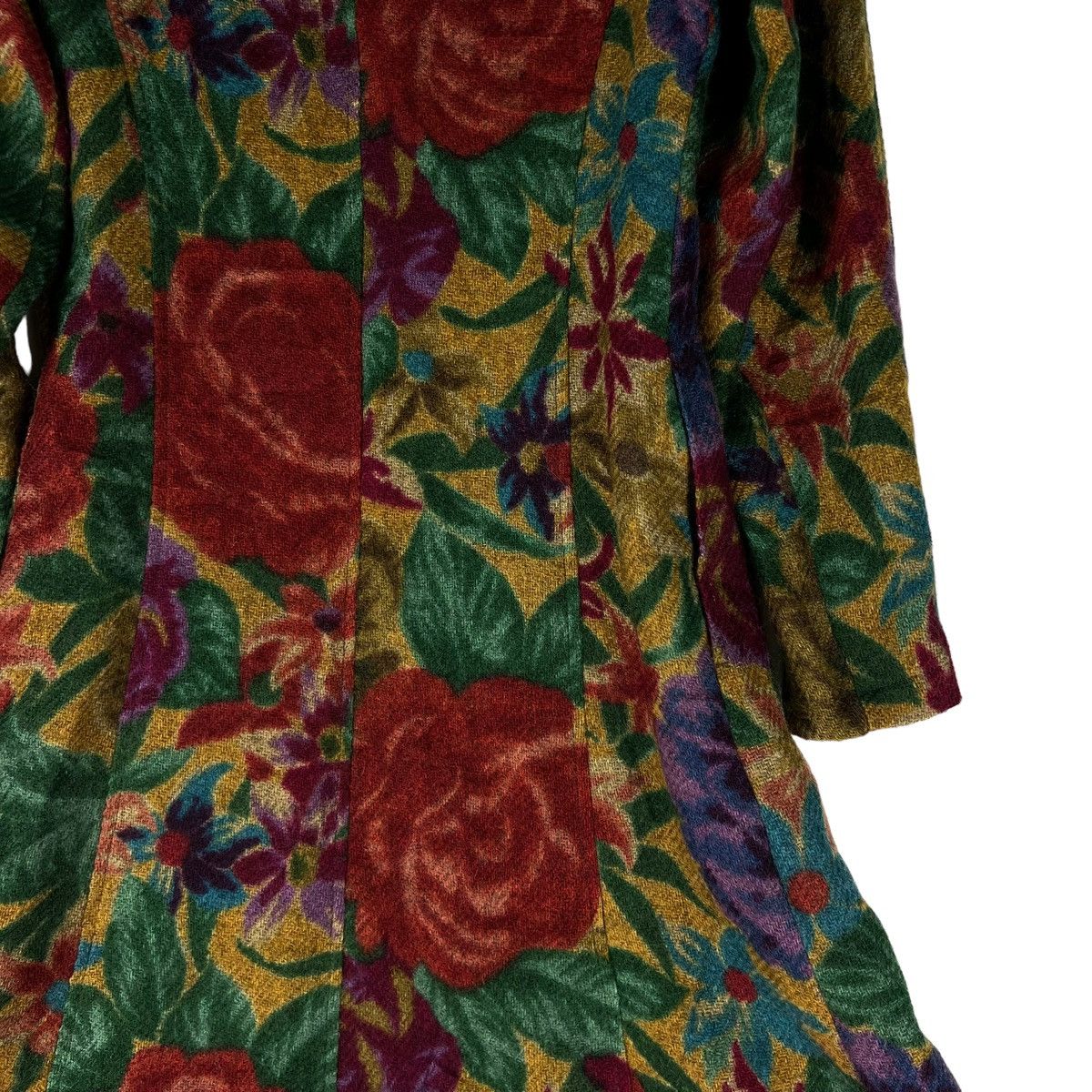 Kenzo 🔥VINTAGE KENZO LONG JACKET WOOL FULL PRINT FLOWER DESIGN Size M / US 6-8 / IT 42-44 - 7 Thumbnail