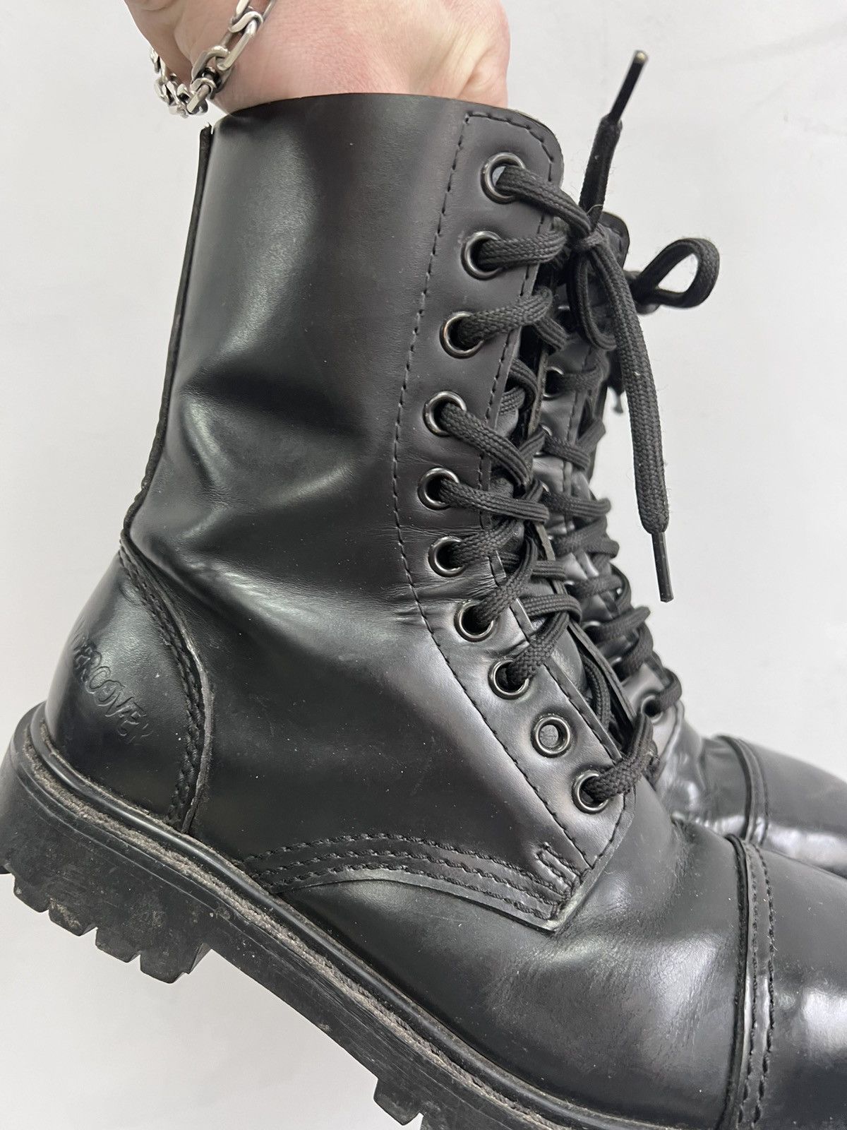 靴 black boots opium archive Archive Avant Garde Opium Black Leather Chelsea Boots Size