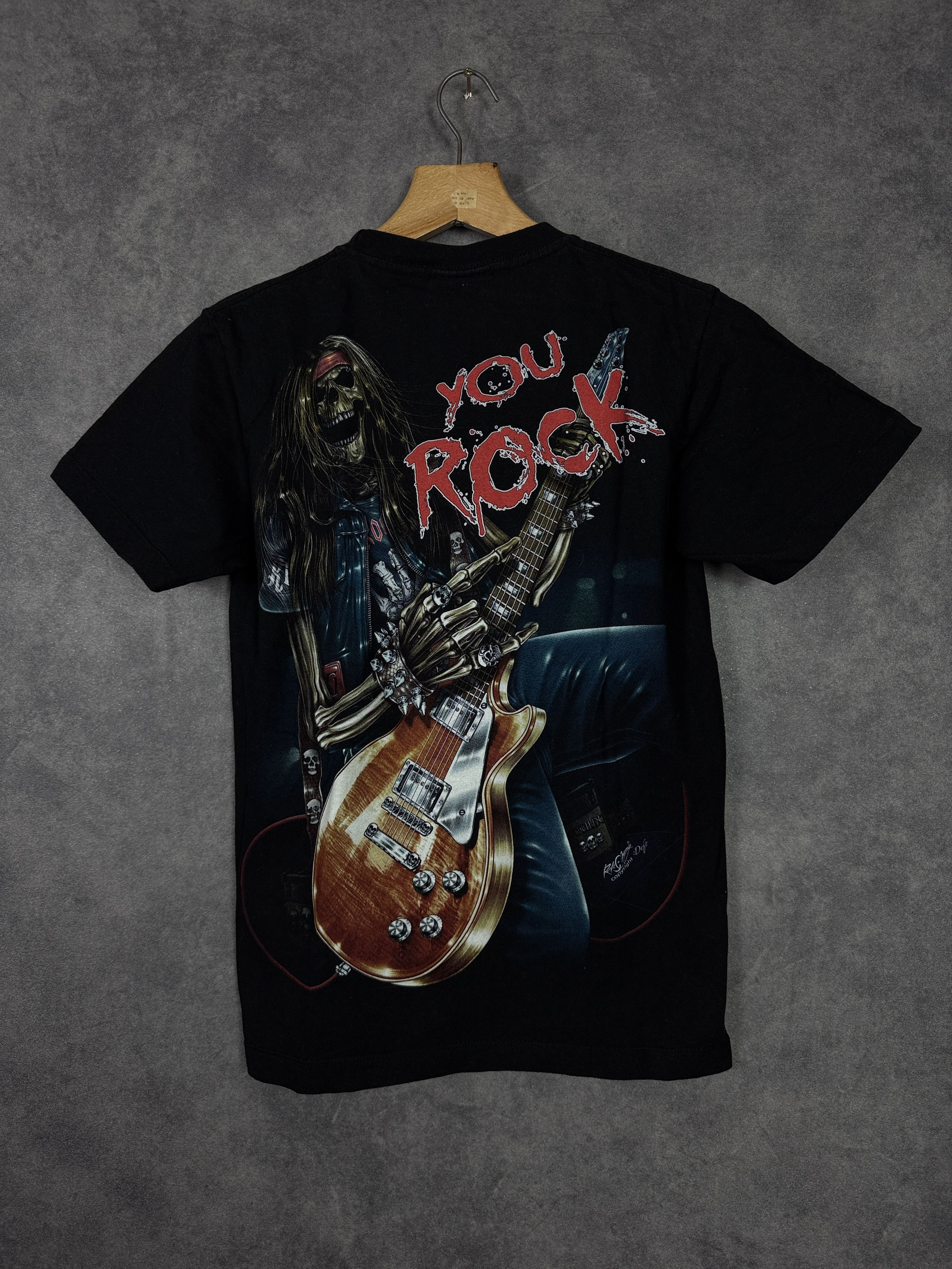 Band Tees Rock U Rock licensed Rockman t-shirt skeleton skull guitar Size S / US 4 / IT 40 - 6 Thumbnail