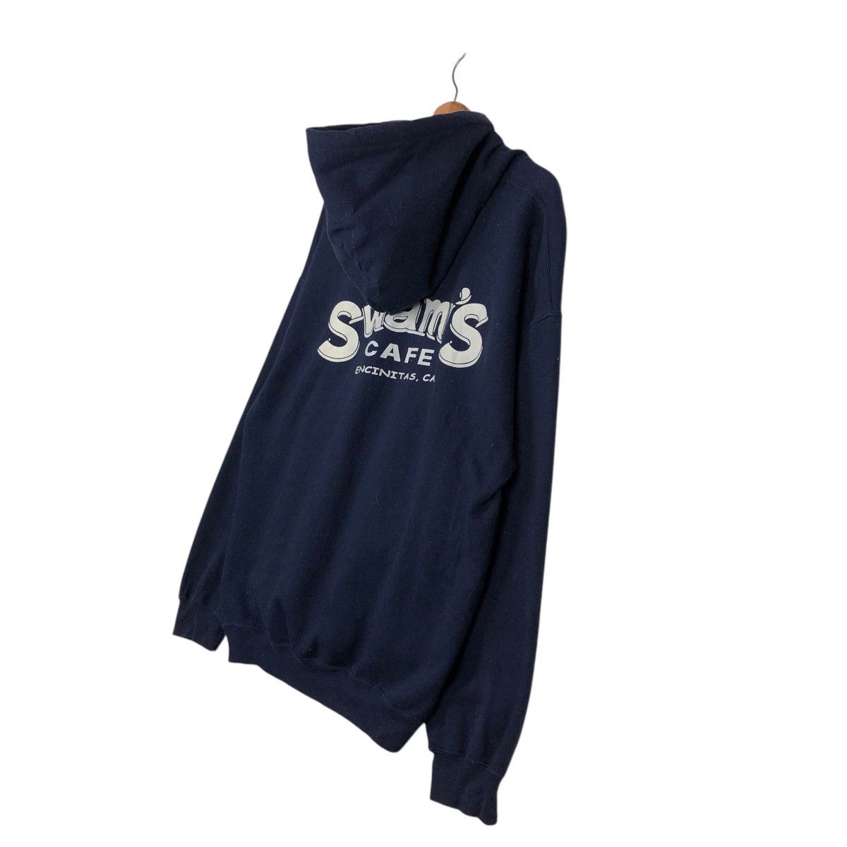 Gildan 📌Vintage Hoodie Pull Over Swami's Cafe Big Logo Size US L / EU 52-54 / 3 - 12 Thumbnail