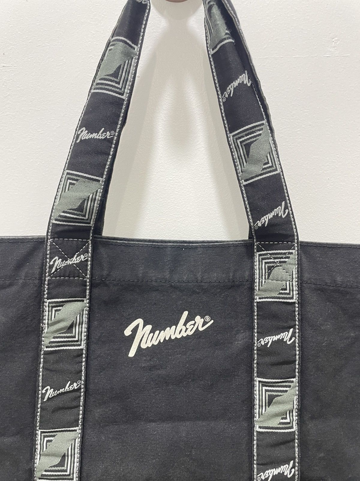 Japanese Brand × Number (N)ine Number by Number nine black faded tote bag Size ONE SIZE - 5 Thumbnail
