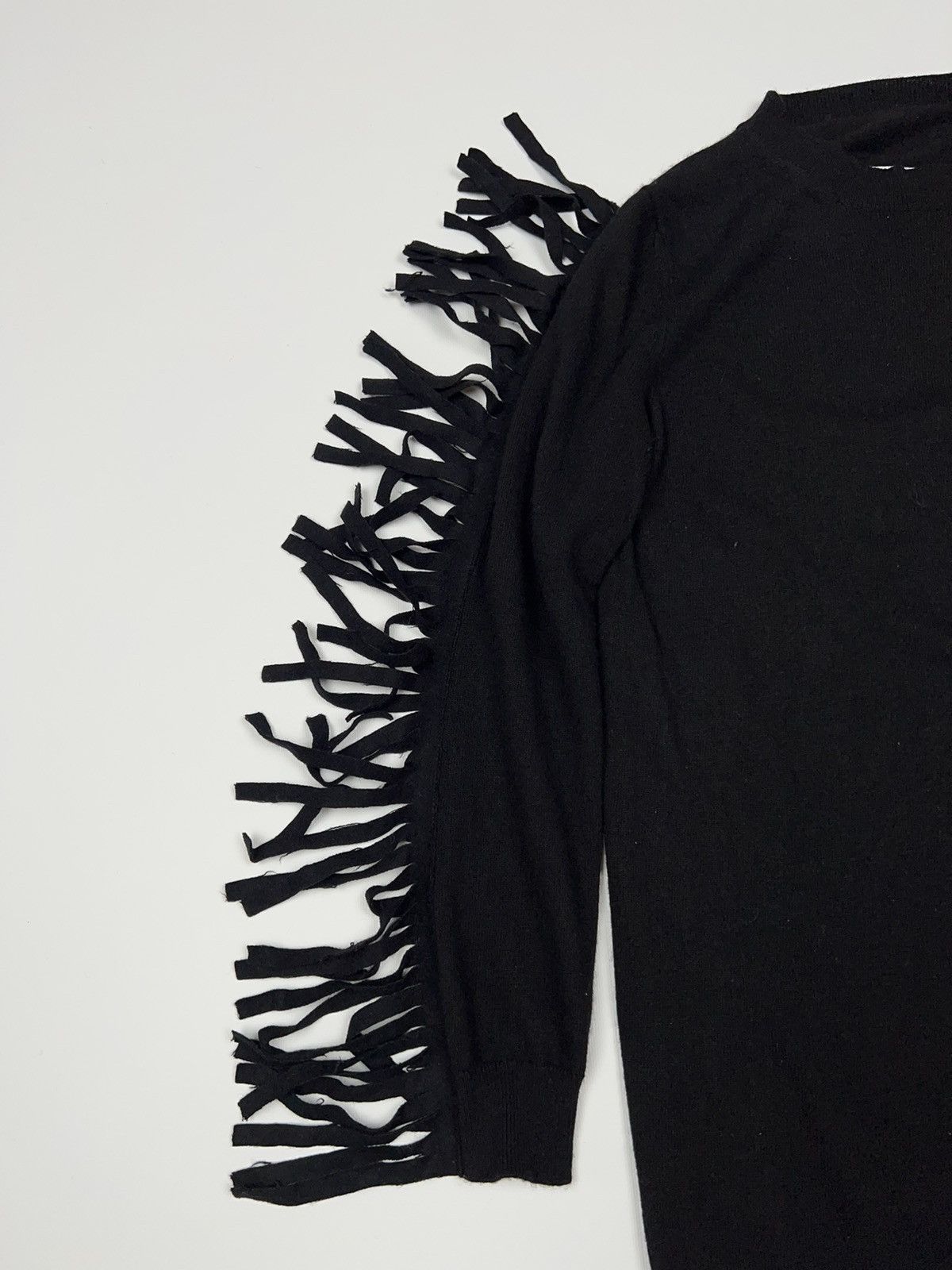 Maison Margiela Maison Margiela MM6 Long Sweater Black Fringe Tunic Dress Size S / US 4 / IT 40 - 12 Thumbnail