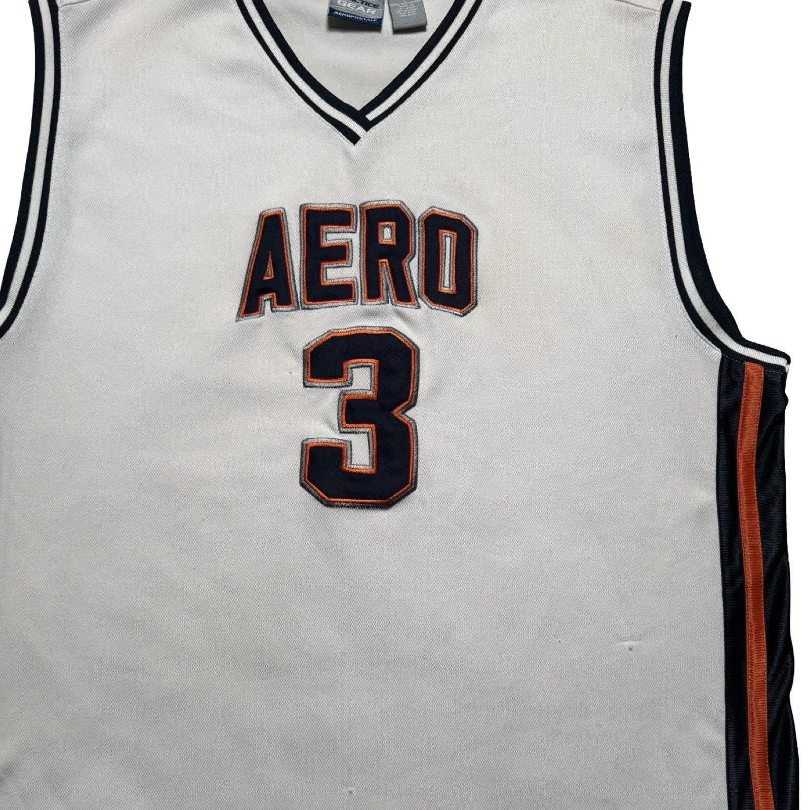 Aeropostale Vintage Aeropostale White Basketball Jersey #3 L Flaws Size US L / EU 52-54 / 3 - 2 Thumbnail