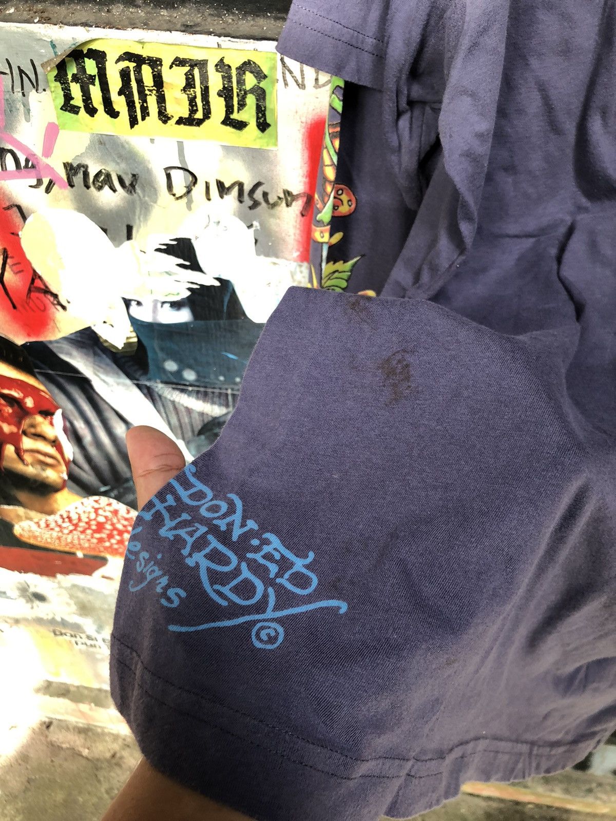 Ed Hardy × Japanese Brand × Vintage ED HARDY CHRISTIAN AUDIGIER “LOVE KILLS SLOWLY” LONG SLEEVE Size US L / EU 52-54 / 3 - 13 Thumbnail