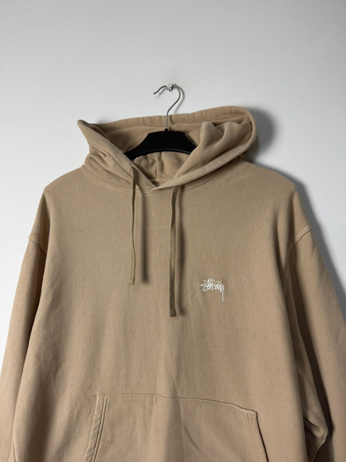 Stussy Stussy Logo Hoodie Beige Streetwear Y2K Style Size US M / EU 48-50 / 2 - 2 Thumbnail