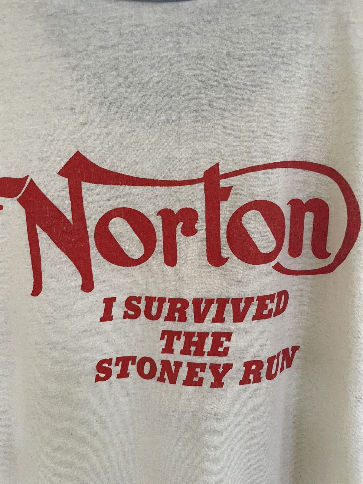 Vintage Vintage 80s Norton motorcycle ringer t shirt Size US L / EU 52-54 / 3 - 5 Thumbnail