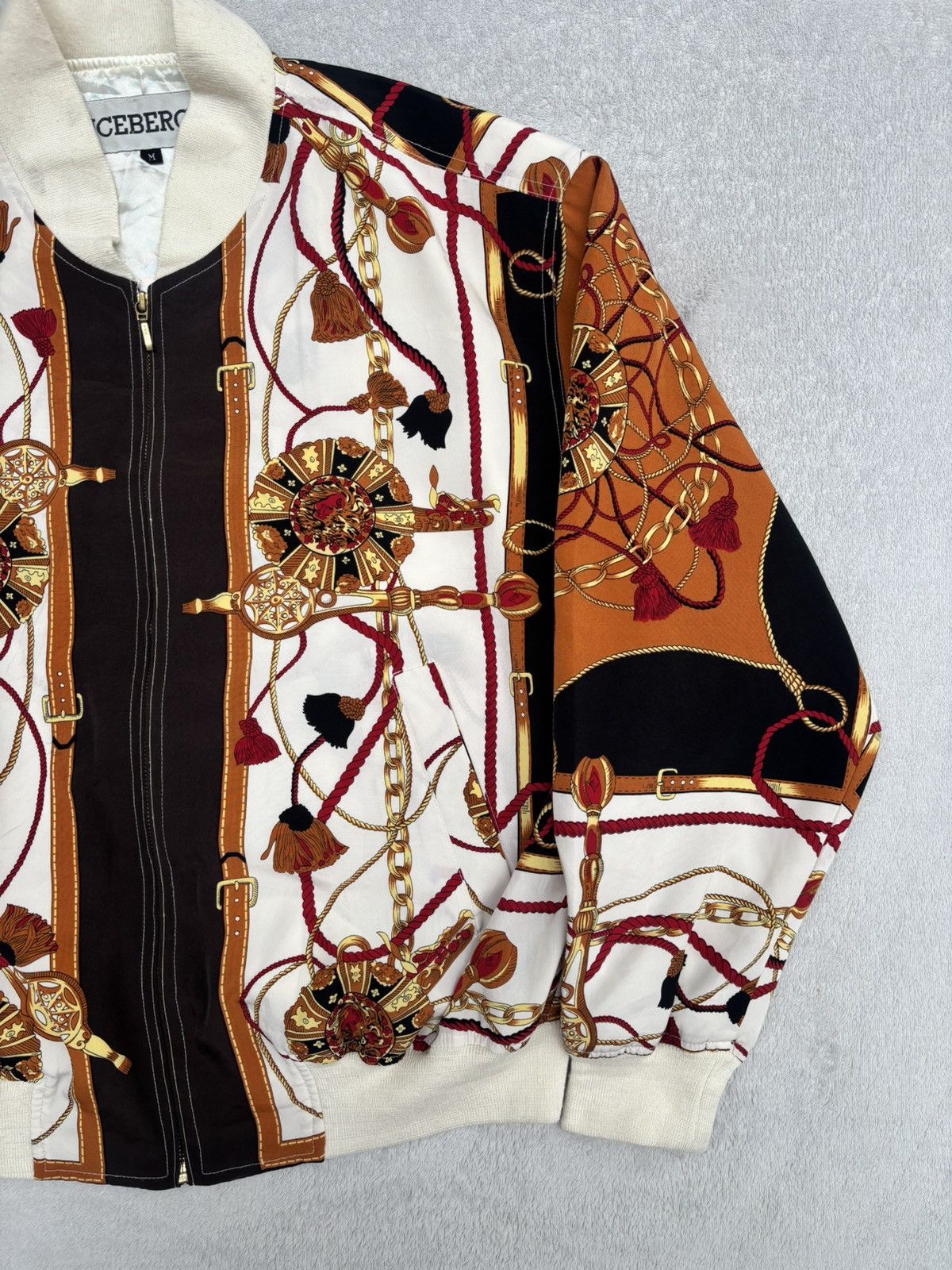 Iceberg 90s Iceberg Baroque Print Bomber Jacket Size US M / EU 48-50 / 2 - 4 Thumbnail