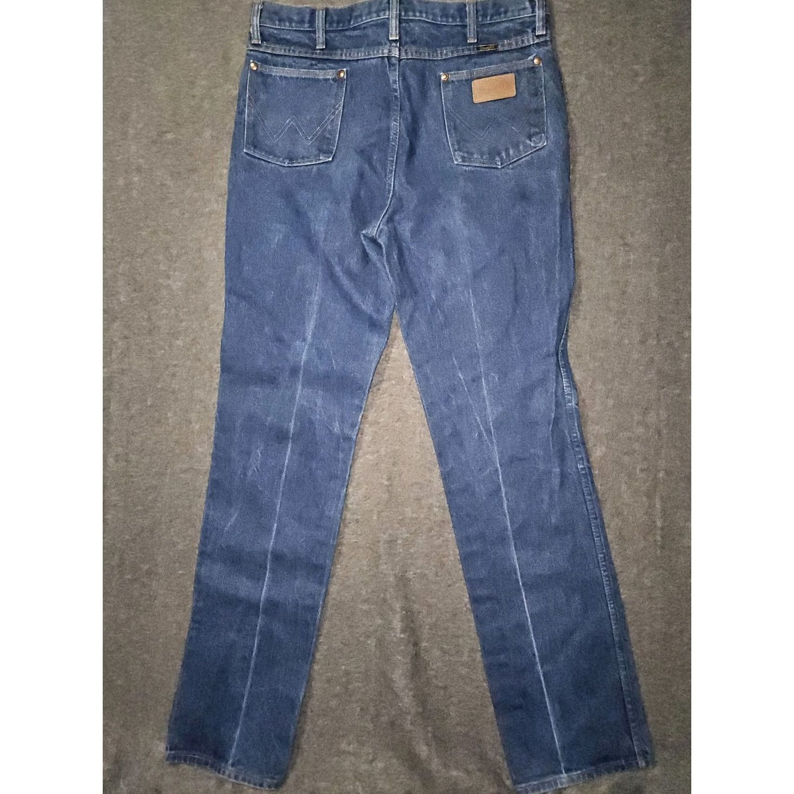 Wrangler VINTAGE Wrangler Cowboy Cut Jeans Men 36x34 Straight Denim Blue 936DEN Slim USA Western Mens Size US 36 / EU 52 - 7 Thumbnail