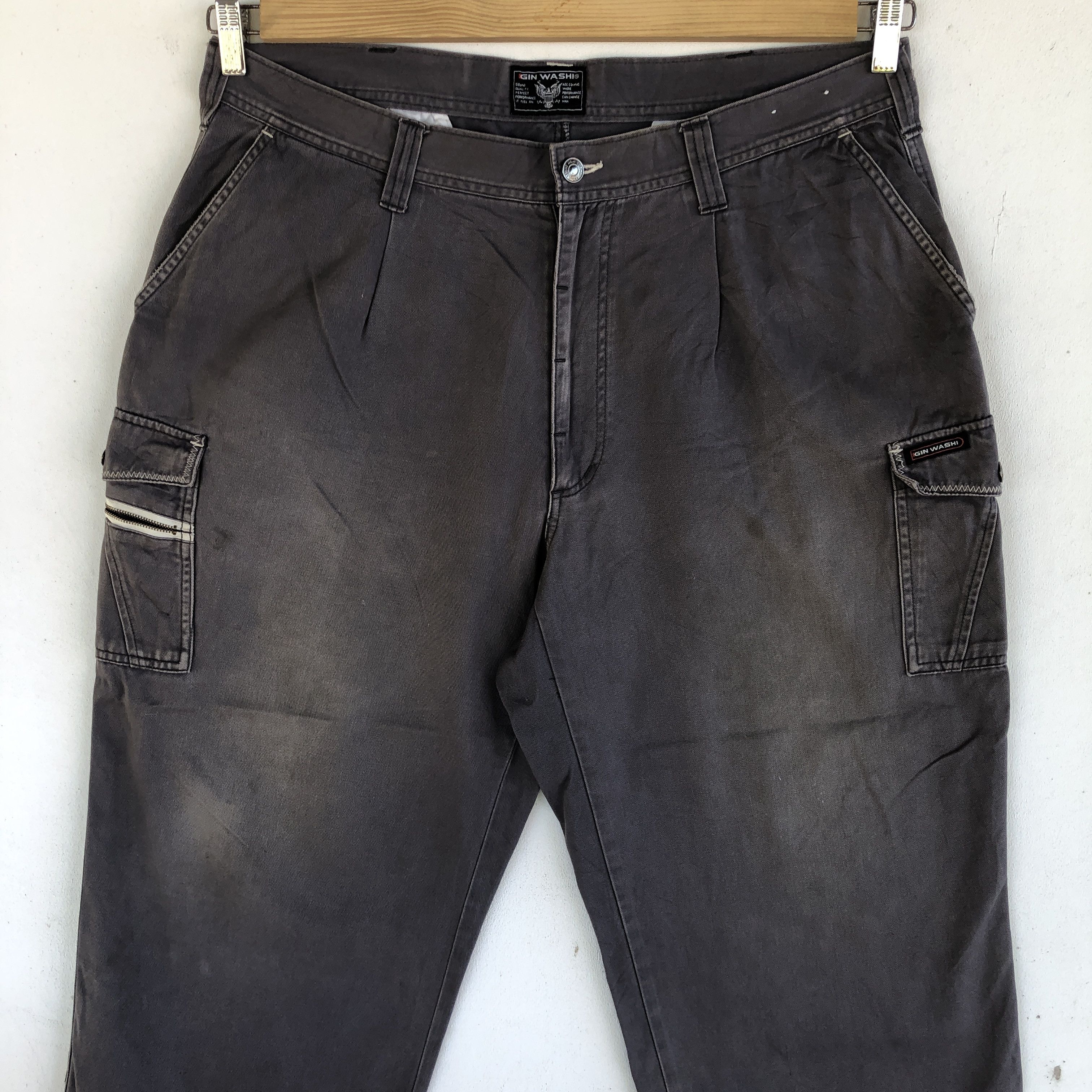 Japanese Brand Vintage Japanese Cargo Pants Multi Pocket Baggy Trousers Size US 36 / EU 52 - 3 Thumbnail
