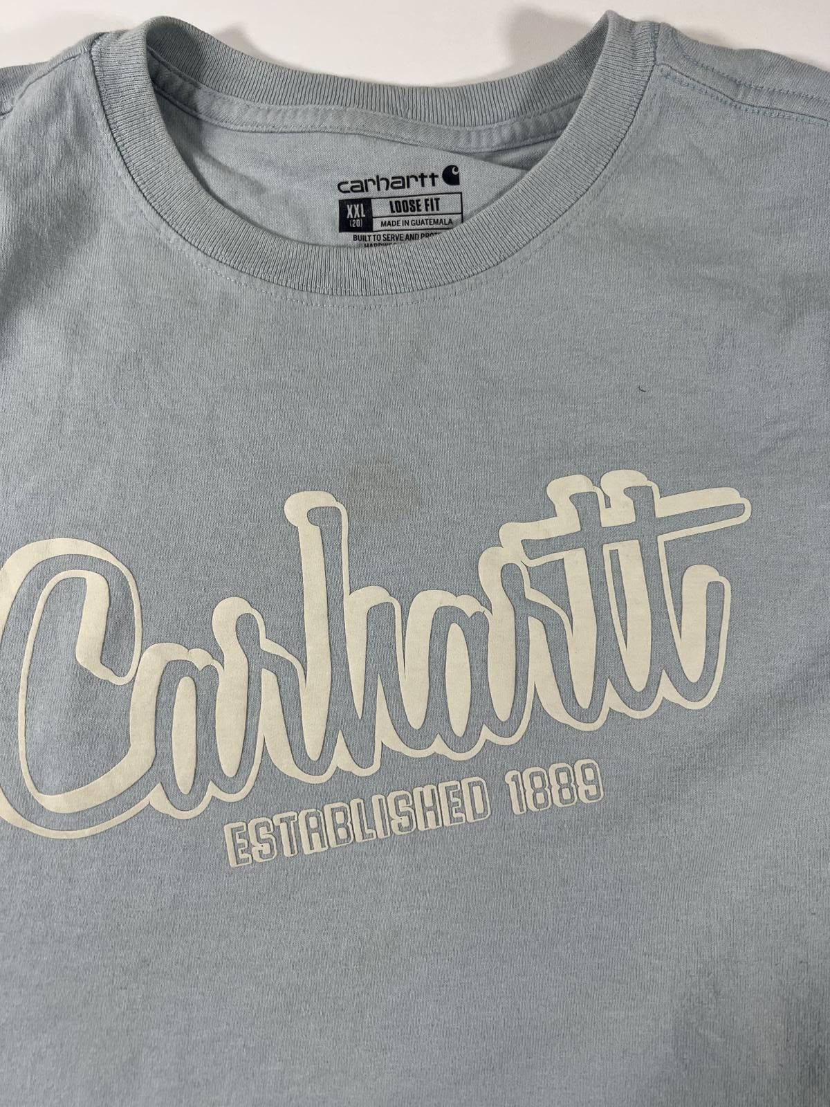 Carhartt Carhartt Men's Loose Fit T-Shirt XXL Light Blue Size US XXL / EU 58 / 5 - 2 Thumbnail