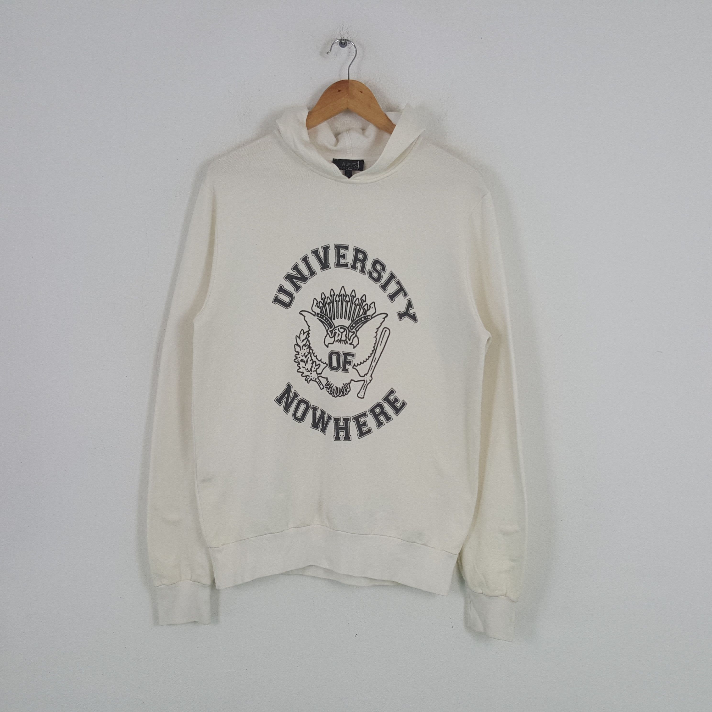 A.P.C. × Vintage Vintage A.P.C University Of Nowhere Japanese Parody Hoodies Size US M / EU 48-50 / 2 - 1 Thumbnail