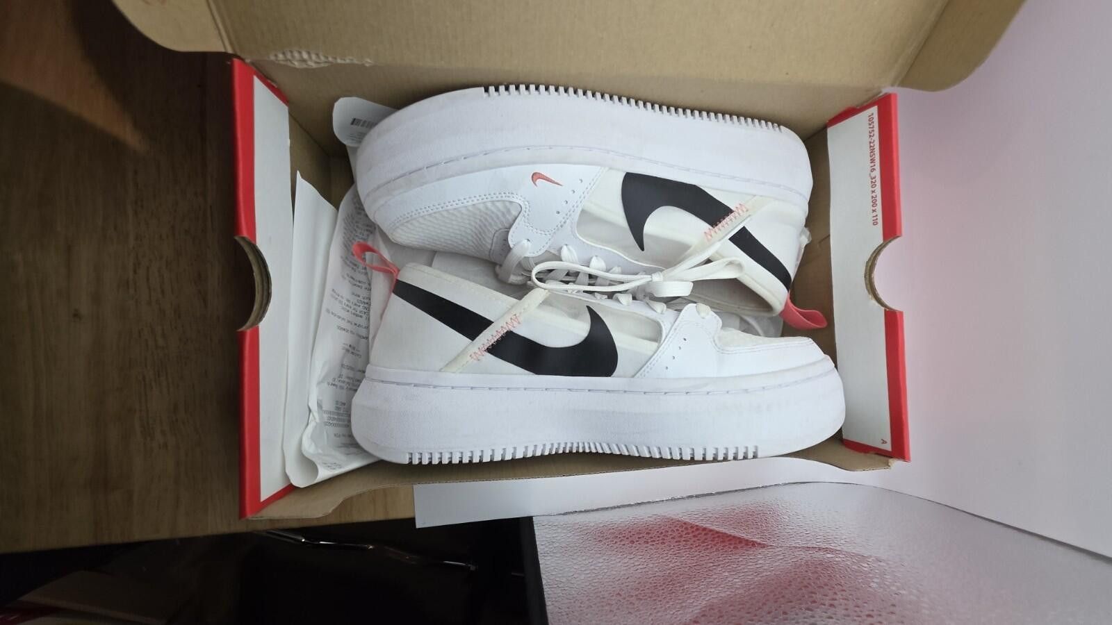 Nike Nike Court Vision Alta TXT Wht Sea Coral Blck 9.5 CW6536103 Size US 7.5 / IT 37.5 - 1 Thumbnail