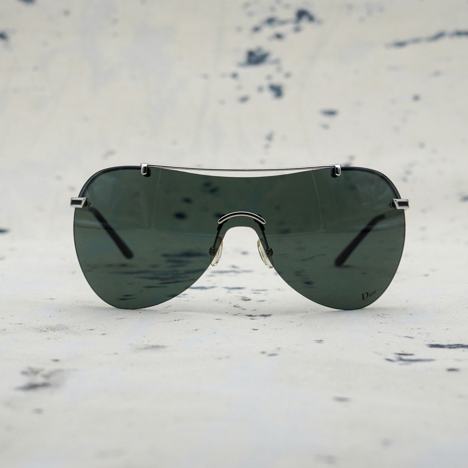 Dior Dior air 1 silver shield y2k rimless logo sunglasses Size ONE SIZE - 2 Thumbnail