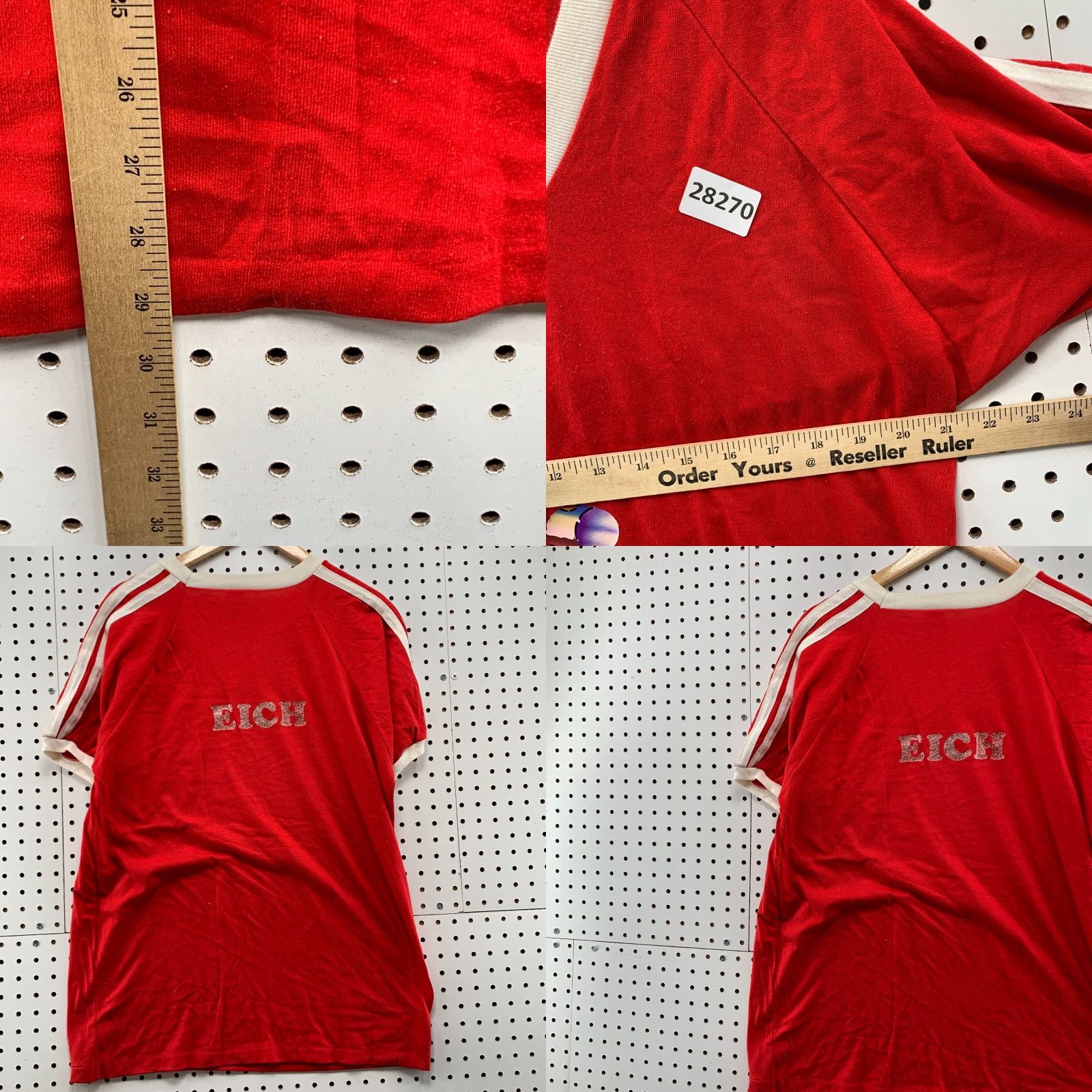 Whistles VINTAGE Bantam Shirt Unisex Adults L Red Cotton Polyester 70s 80s Sports Coach's Whistle 21.5x29 EICH Shirt Mens WomenS Size US L / EU 52-54 / 3 - 9 Thumbnail