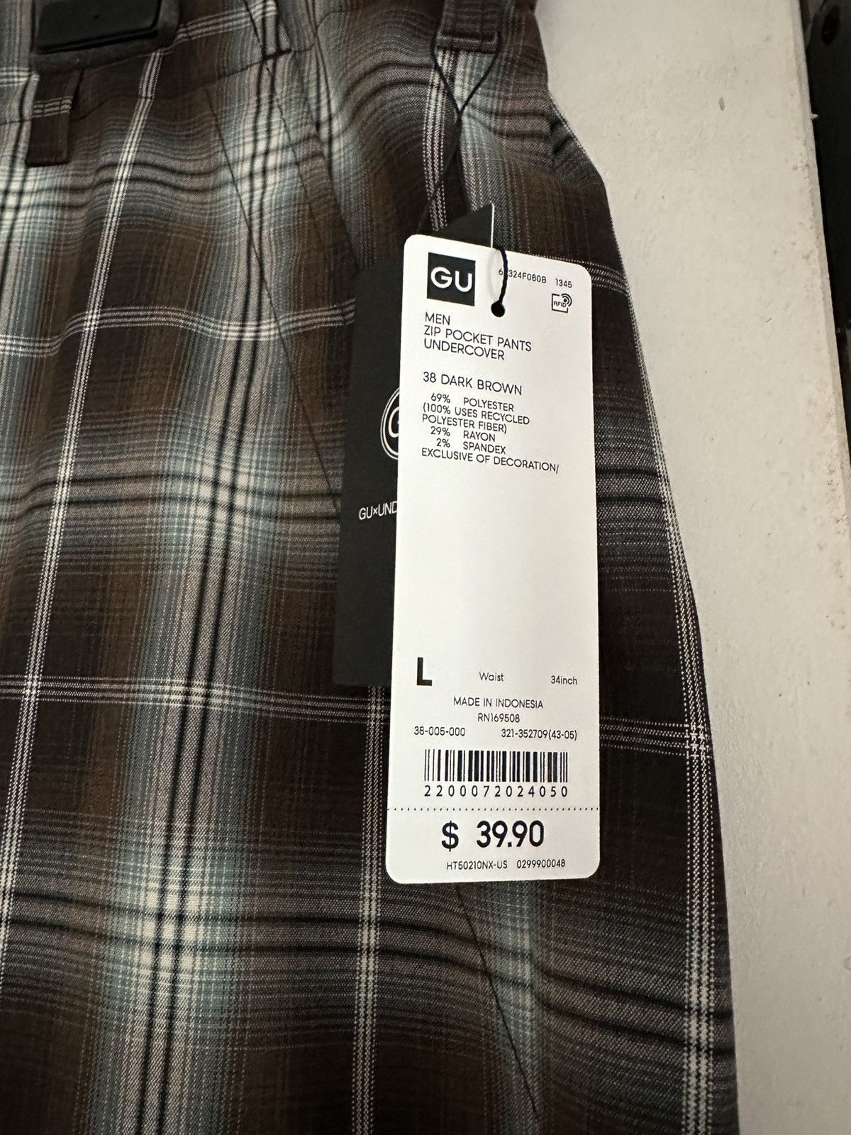 GU × Undercover × Uniqlo Zip Pocket Pants Plaid Size US 34 / EU 50 - 24 Thumbnail