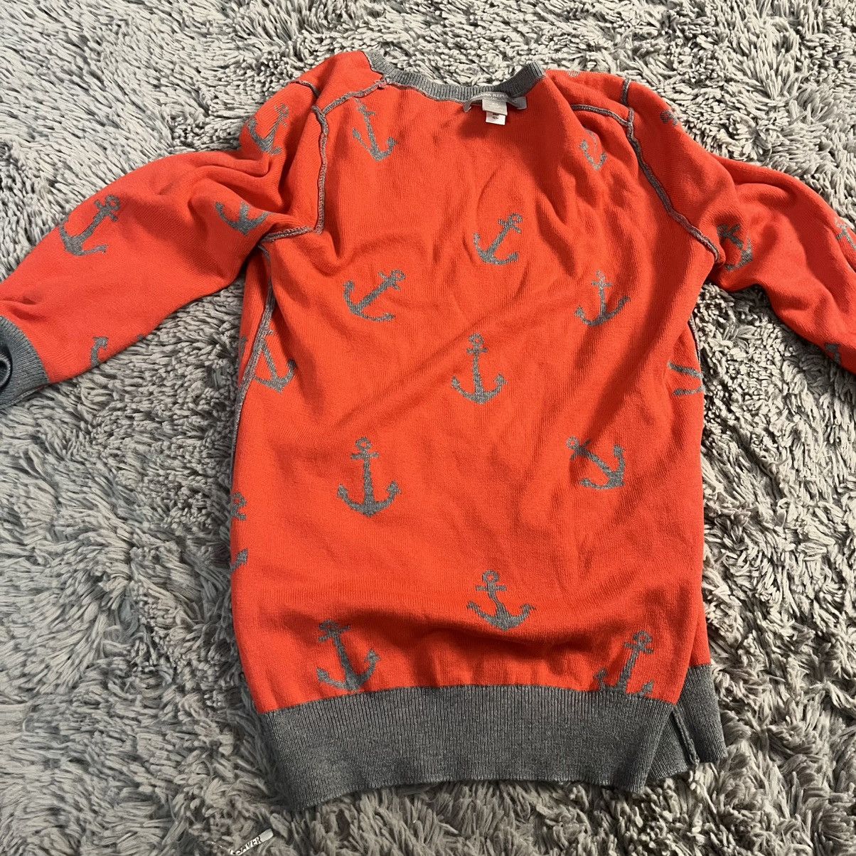 Banana Republic Grey orange Anchors sweater Size XS / US 0-2 / IT 36-38 - 8 Thumbnail