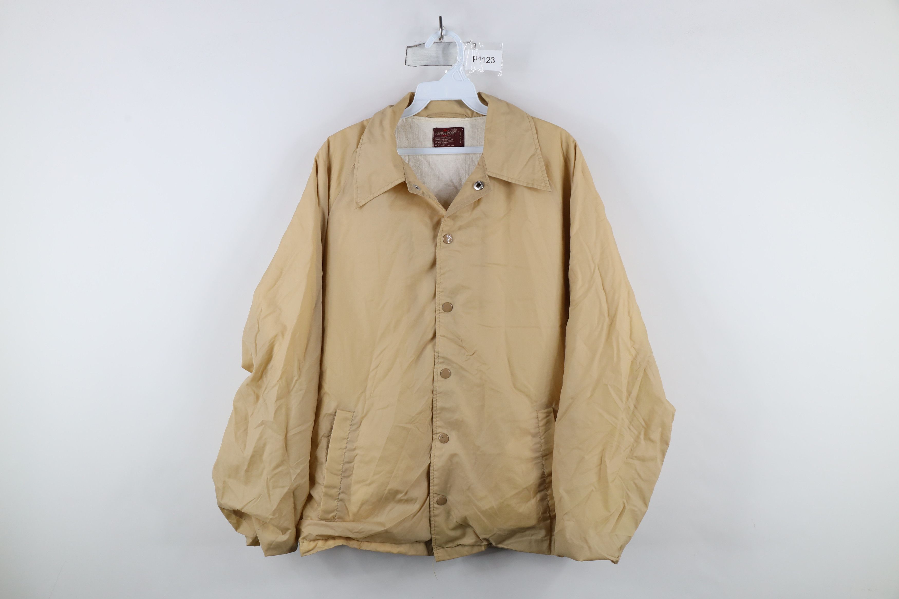 Vintage Vintage 70s Streetwear Coaches Windbreaker Jacket Beige Size US M / EU 48-50 / 2 - 1 Thumbnail