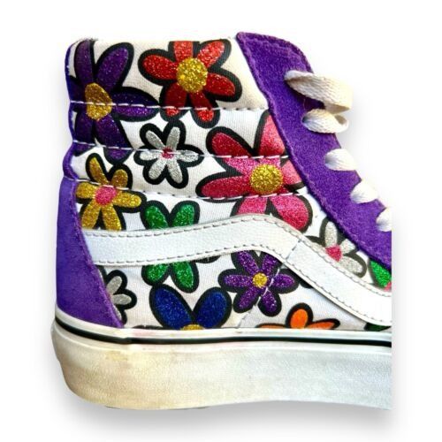 Vans Sz 5.5 M 7 W - VANS Sk8- Platform 2 High Glitter Daisies col Size US 7 / IT 37 - 4 Thumbnail
