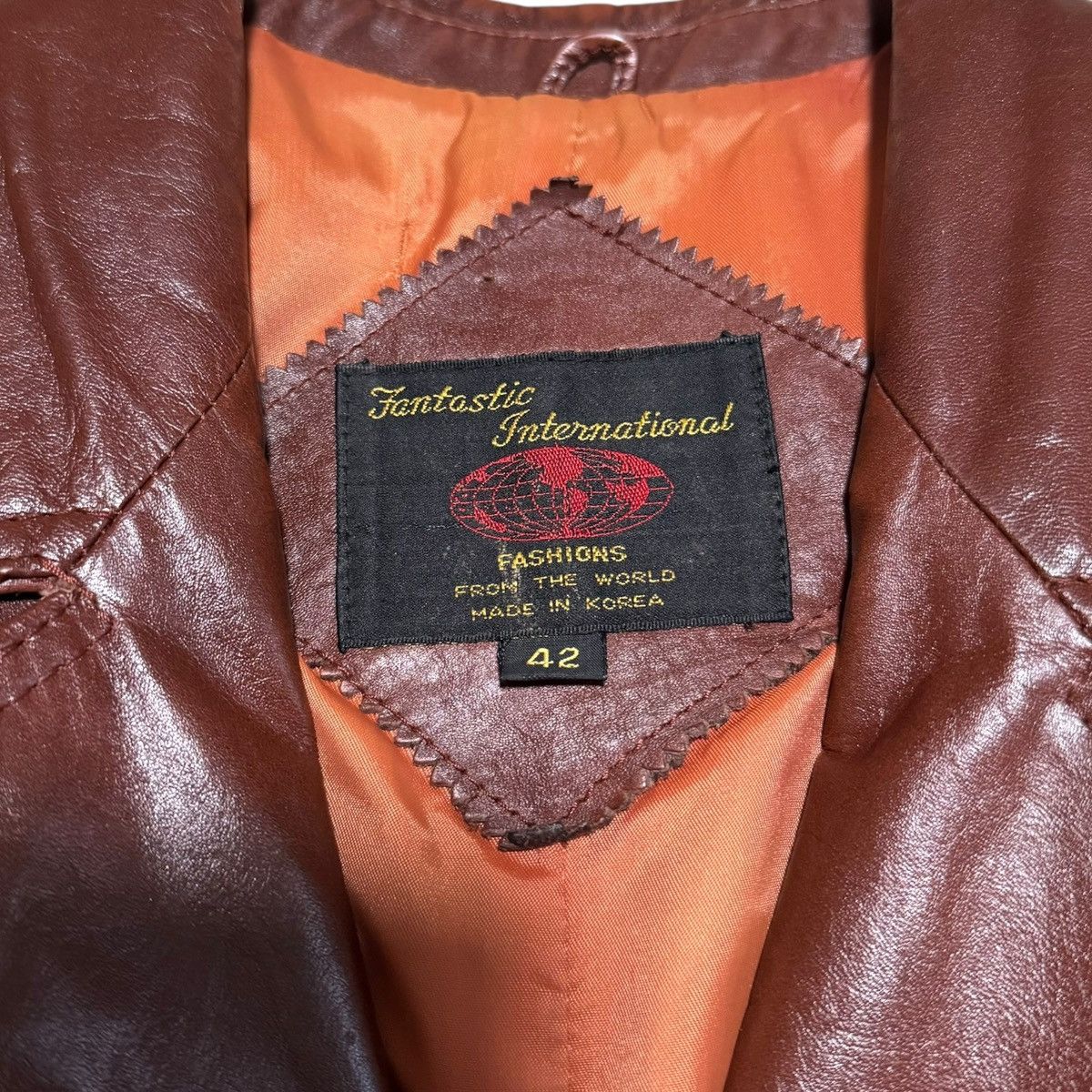 Vintage Fantastic International Men's Leather Jacket Size 40 Vintage Size US L / EU 52-54 / 3 - 4 Thumbnail