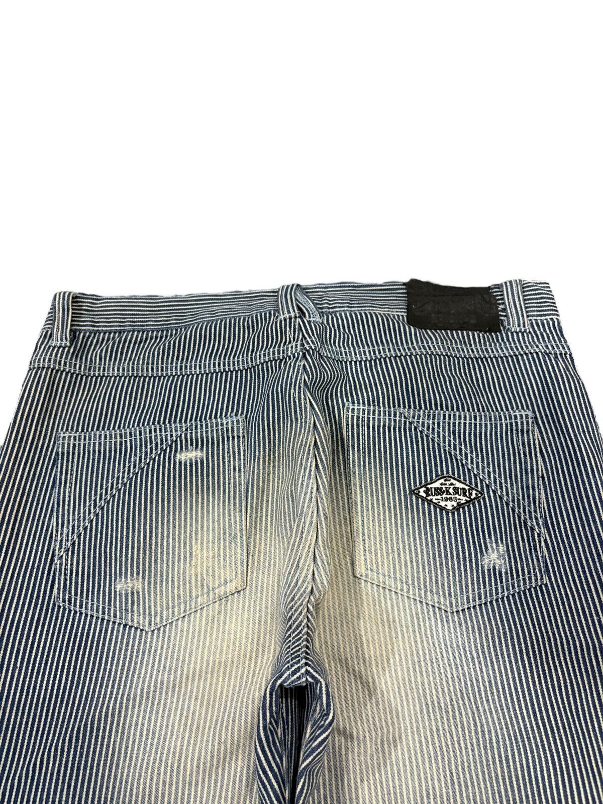 Yoshiyuki Konishi Vintage Japanese Brand Hickory Patched Bootcut Jeans Size US 34 / EU 50 - 8 Thumbnail