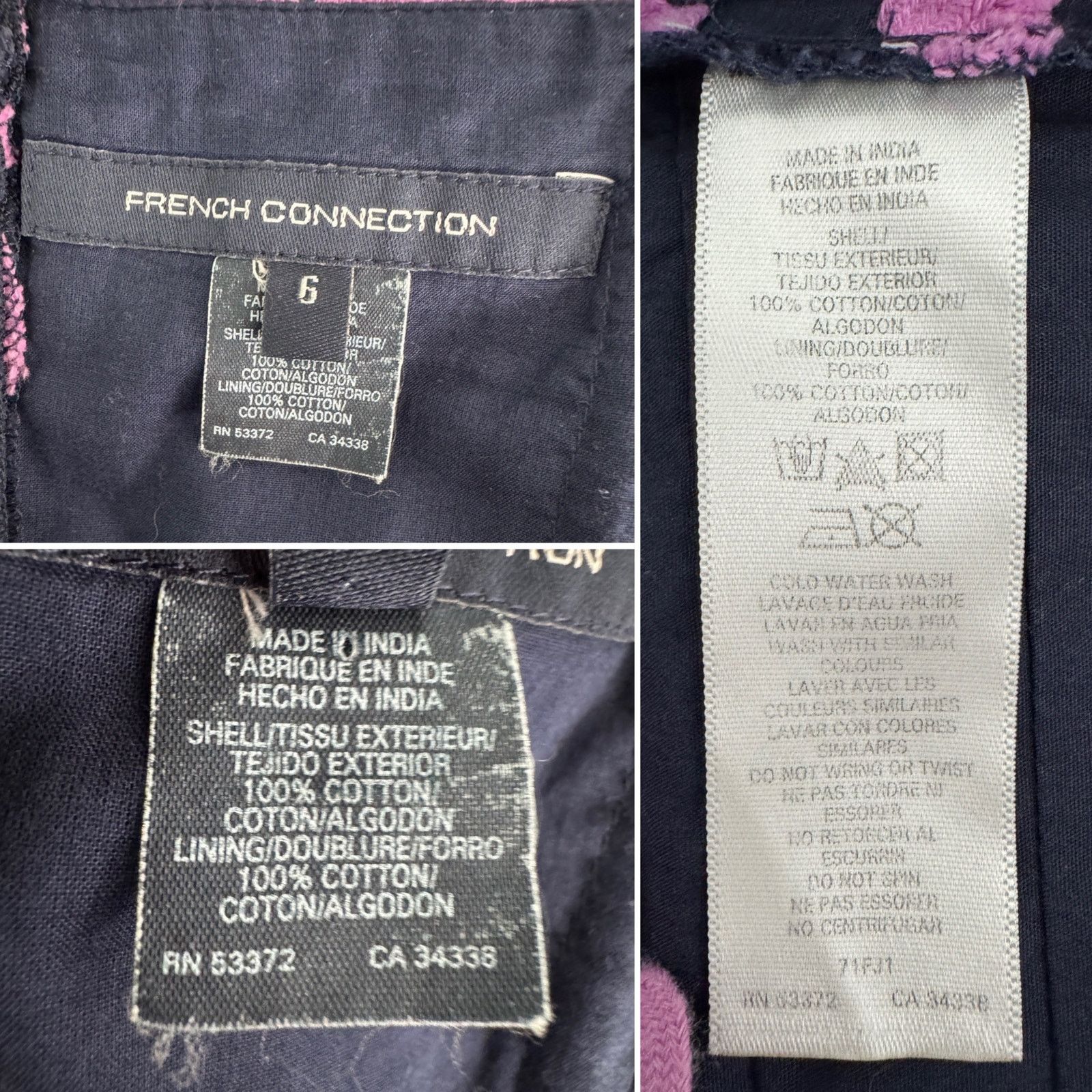 French Connection French Connection Wizard Dress rick rack navy purple size 6 Size M / US 6-8 / IT 42-44 - 5 Thumbnail
