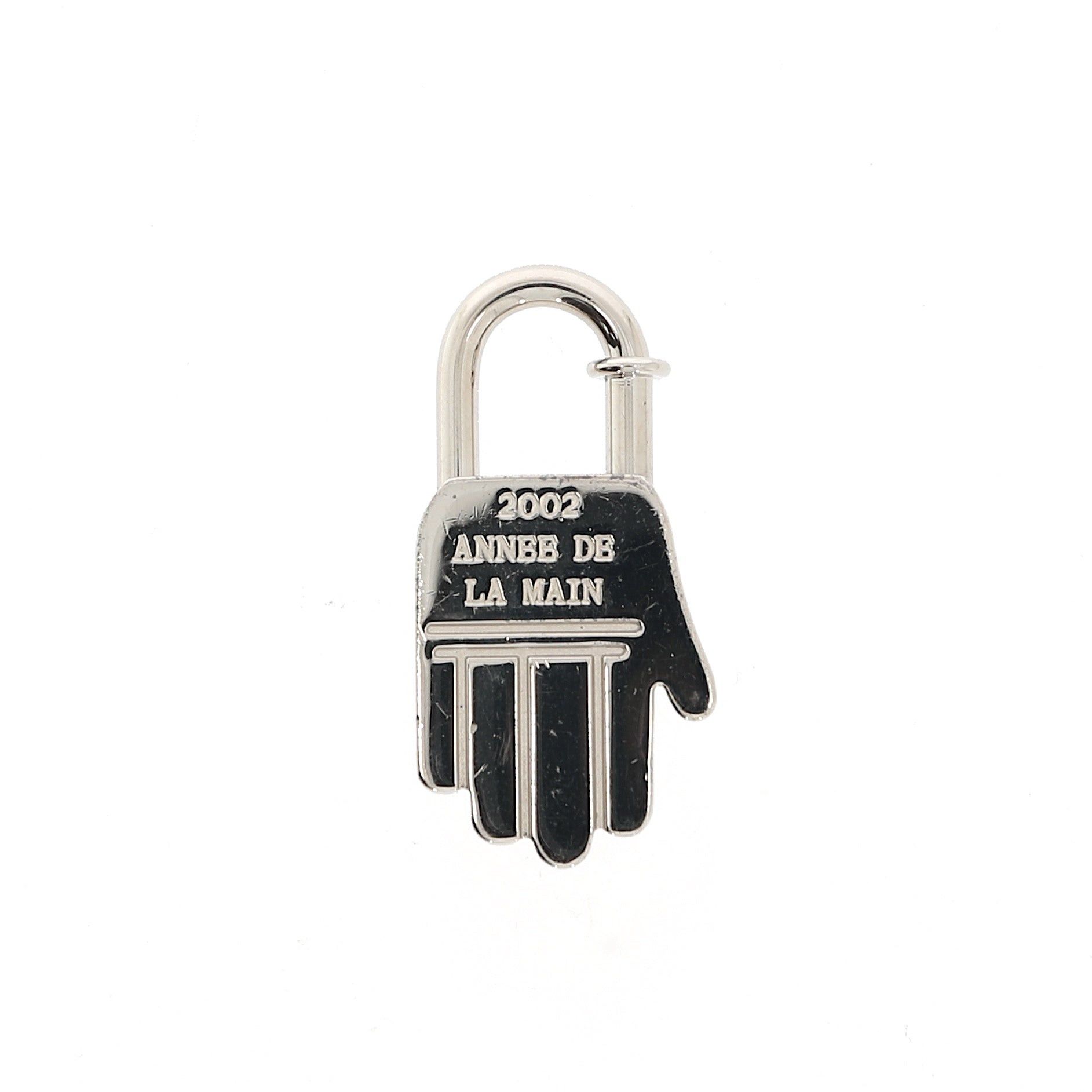 image of Hermes Cadenas Bag Accessory In Silver Metal, Women's
