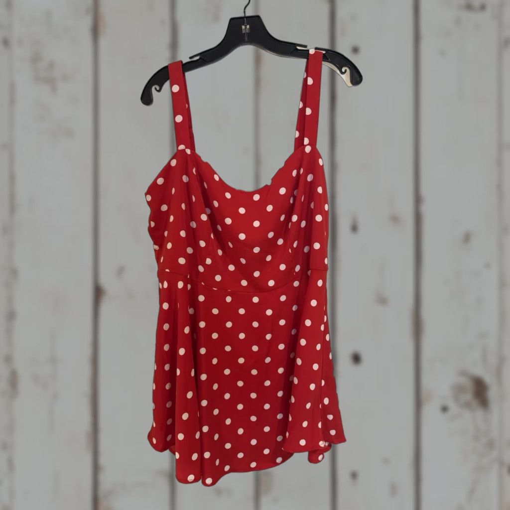 Vintage Sugar Thrillz Strawberry Picking red Polka Dot Skater flare Dress plus sz 1X new Size XL / US 12-14 / IT 48-50 - 1 Thumbnail