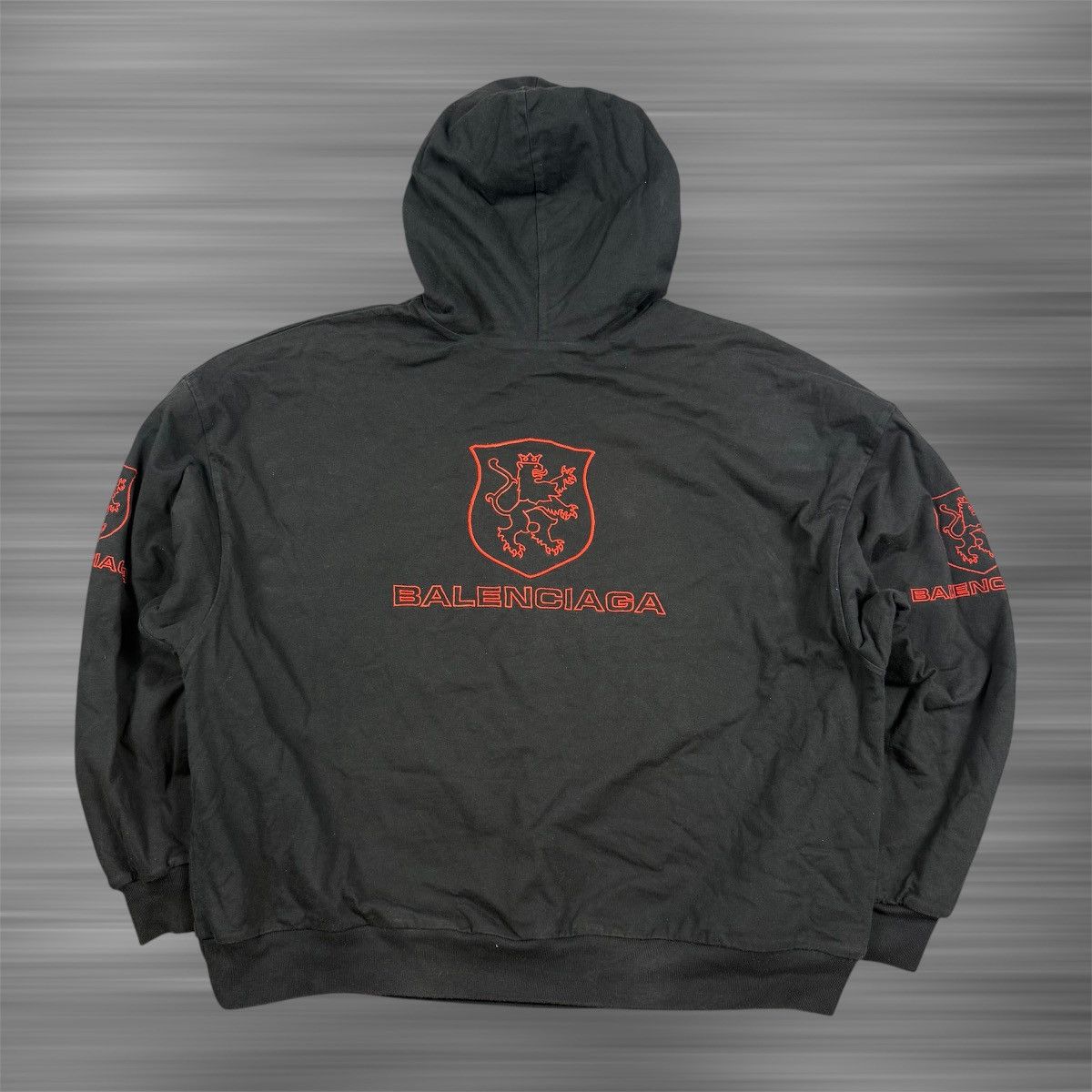 Balenciaga Balenciaga Lion Club Lined Embroidered Logo Hoodie Size US L / EU 52-54 / 3 - 3 Thumbnail