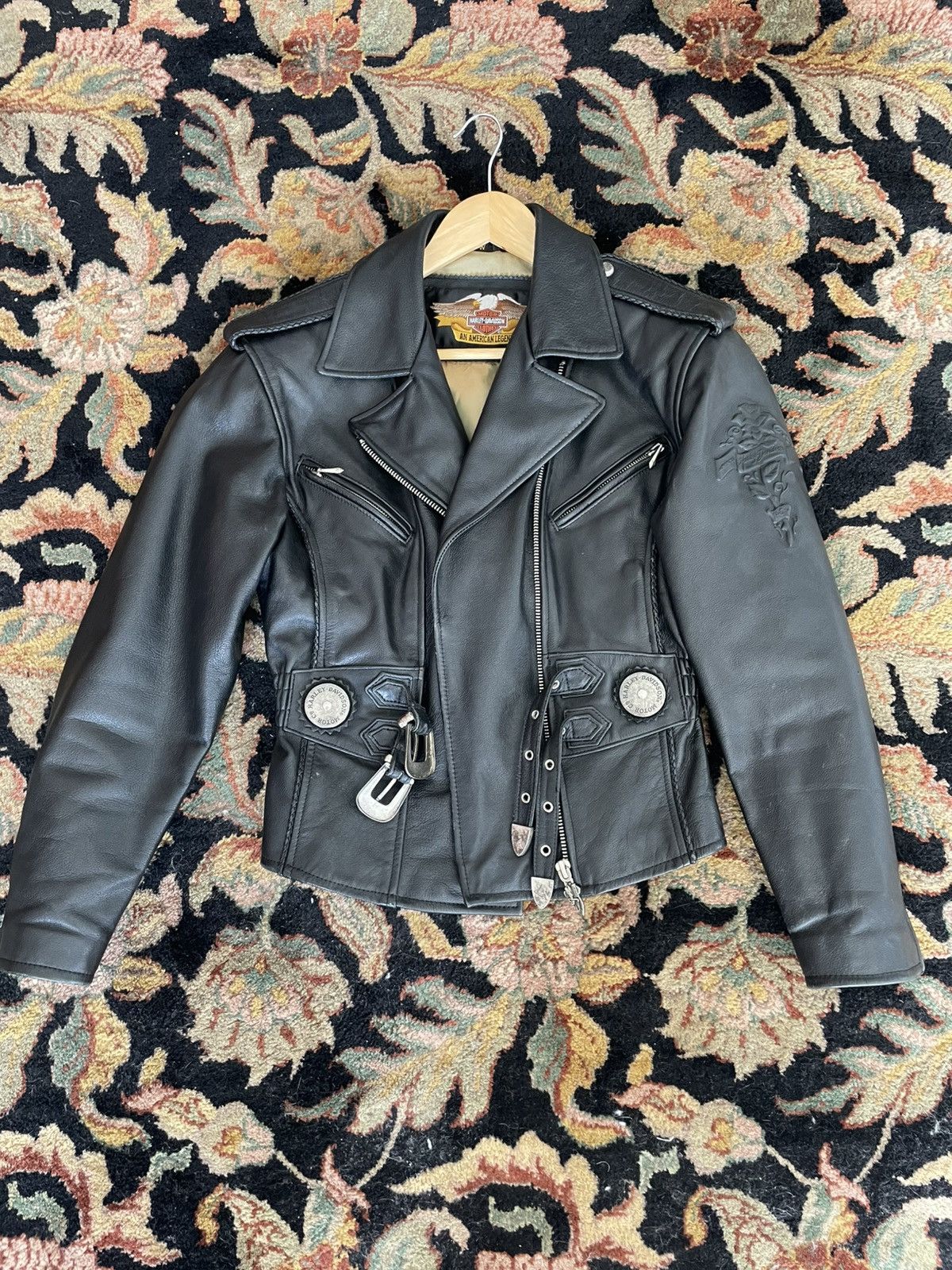 Harley Davidson Vintage Harley Davidson Women’s Leather Jacket Size XS / US 0-2 / IT 36-38 - 1 Thumbnail