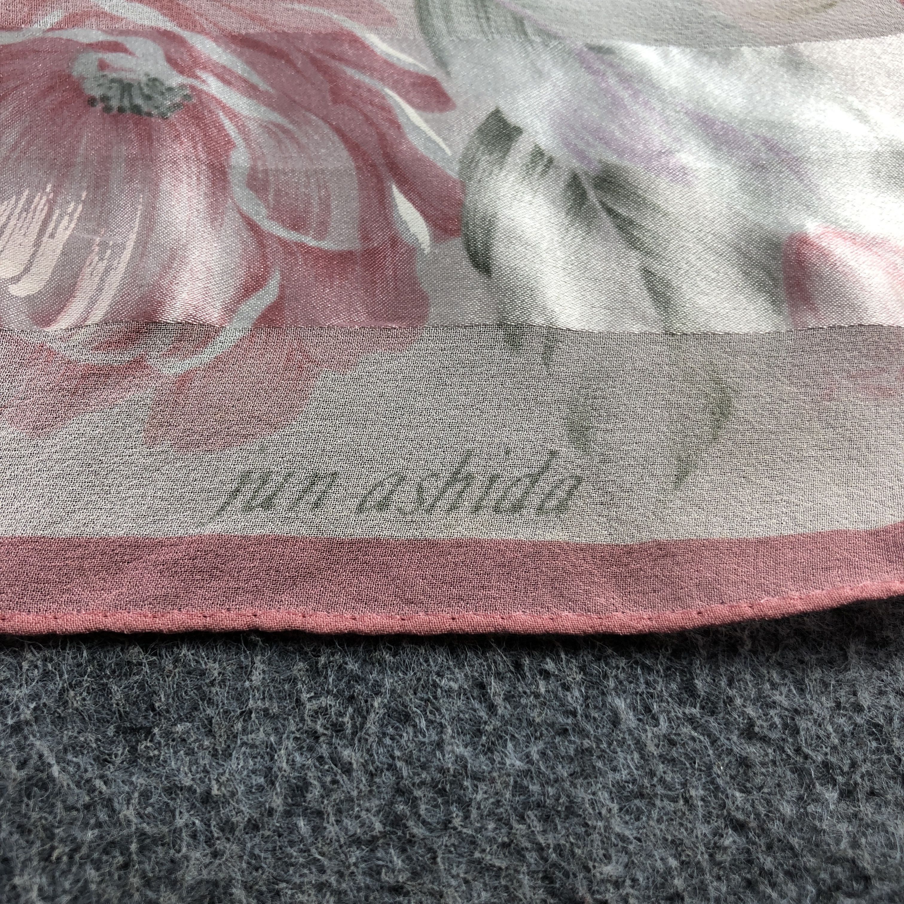 Japanese Brand Vintage Jun Ashida Floral Silk Scarf M1334 Size ONE SIZE - 4 Thumbnail