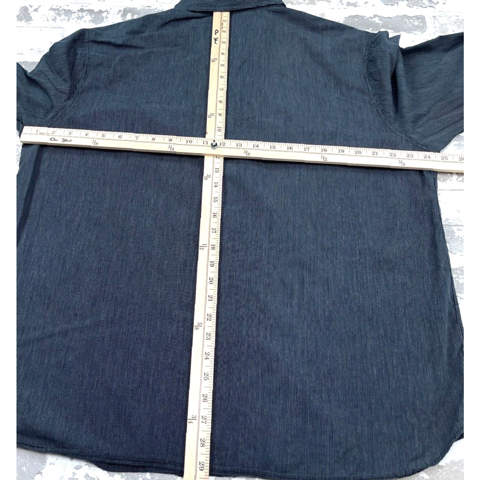 Vintage VINTAGE MMA Elite Shirt Men 2XL Black Striped Button Up Georgia Punk Western Cowboy Modern Y2K Goth Adults Mens Size US XXL / EU 58 / 5 - 7 Thumbnail