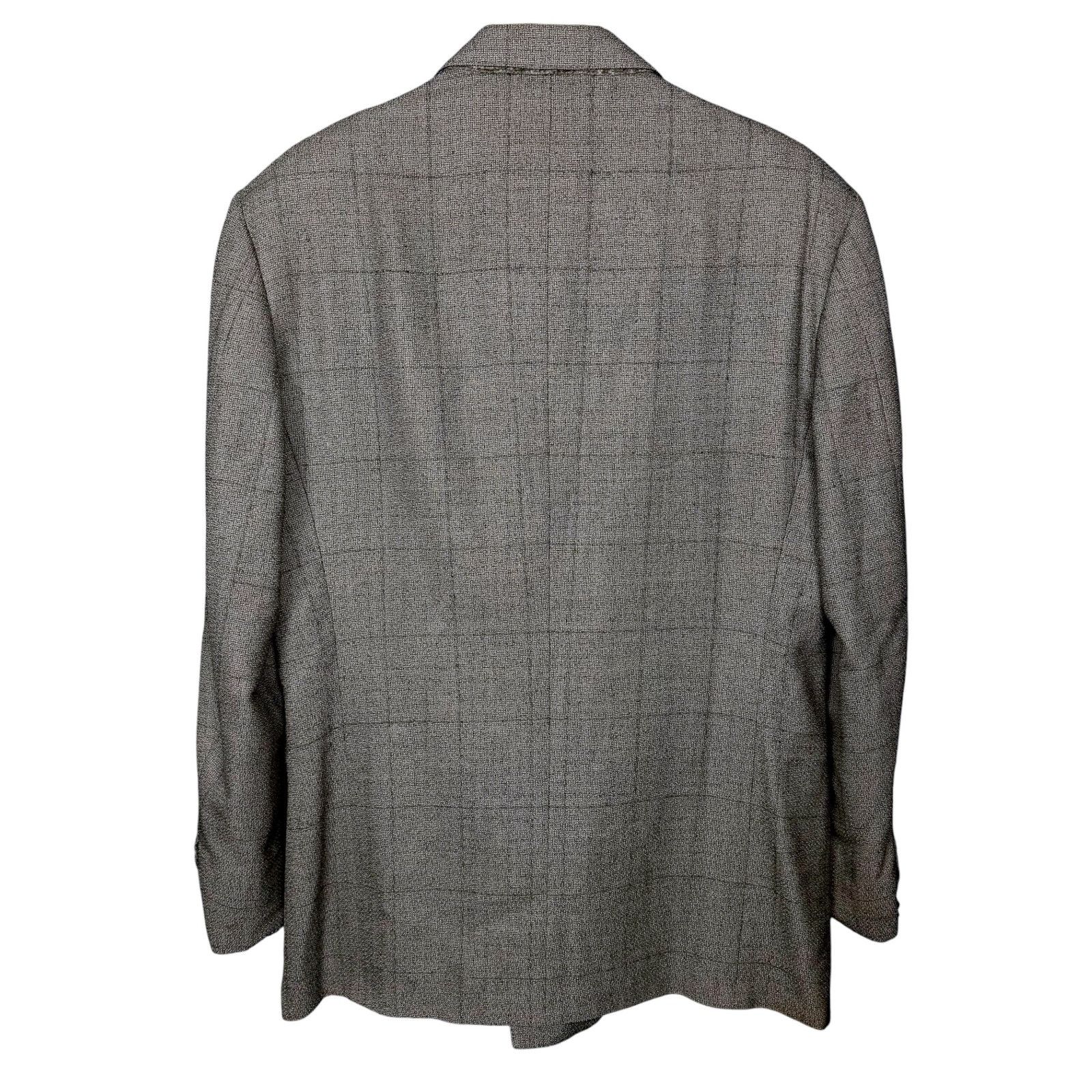 Canali Vintage Canali Blazer Mens 46R Gray Wool Double Breasted Size 46R - 2 Thumbnail