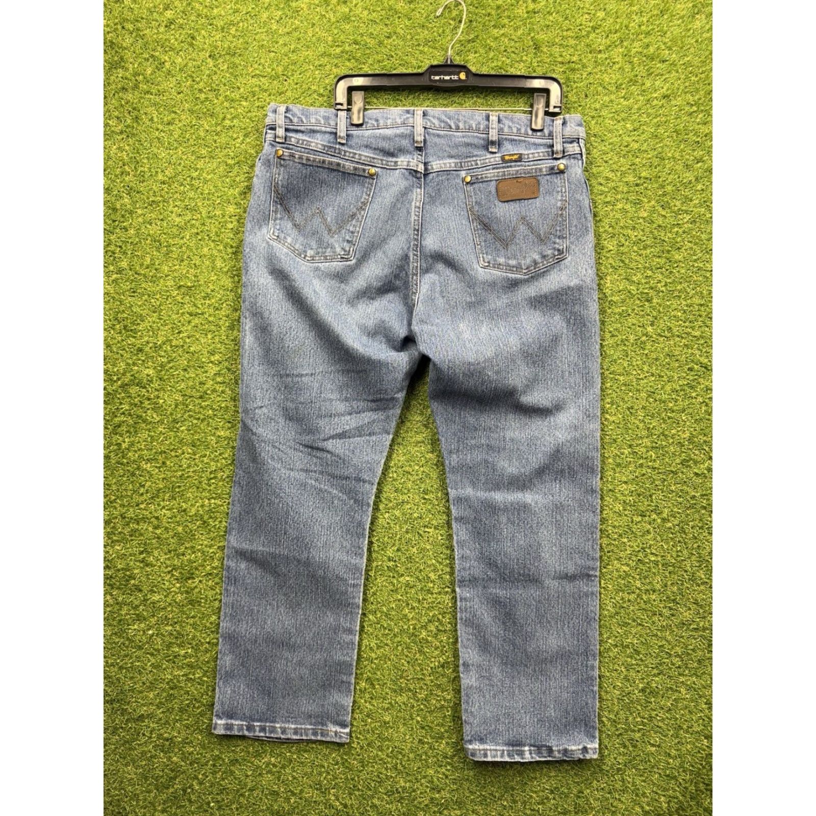 Wrangler Wrangler Advanced Comfort Jeans Mens 38x30 Blue Stretch Denim Regular Fit A101 Size US 38 / EU 54 - 2 Thumbnail