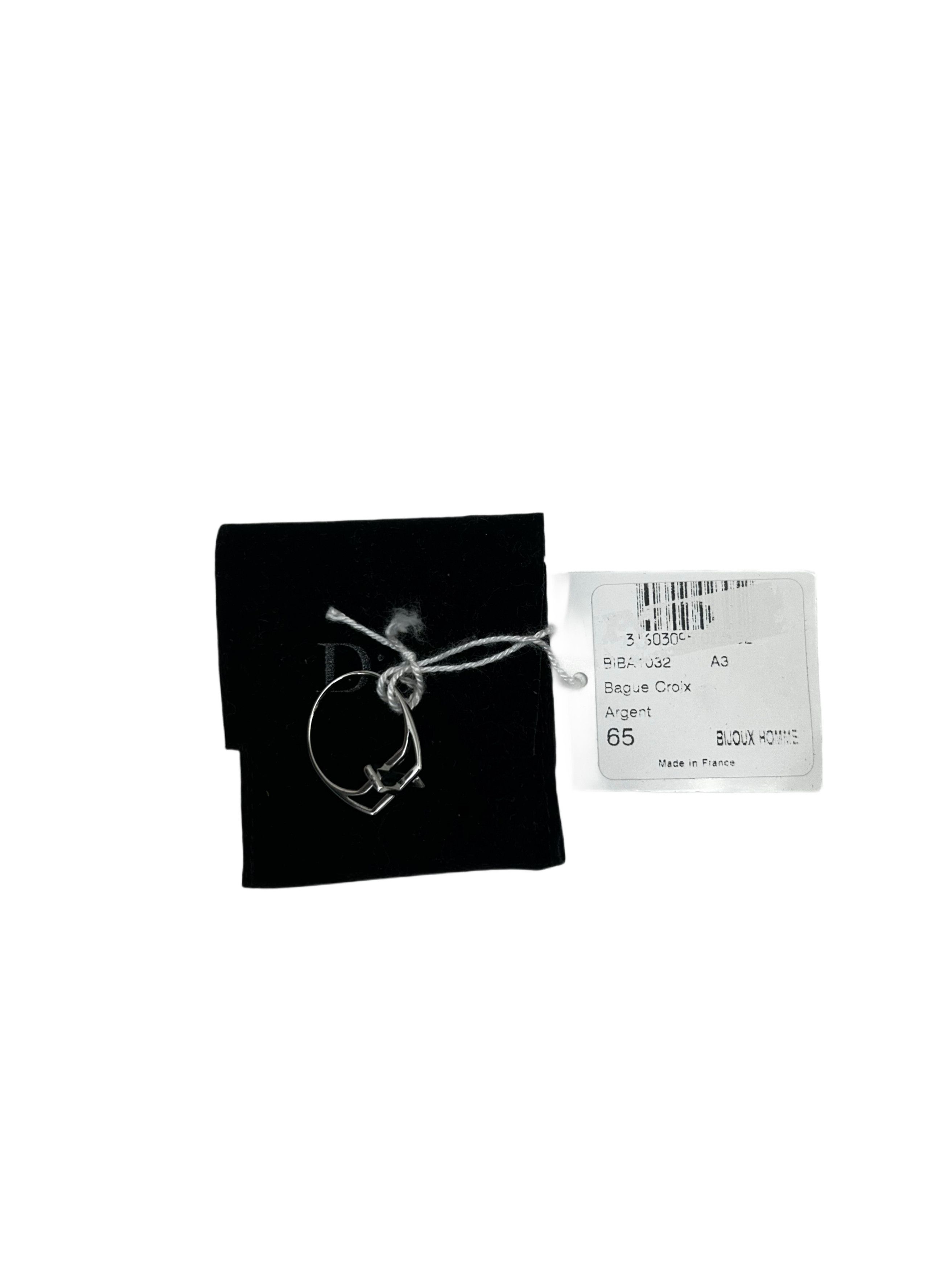 Dior Dior Silver 'Crucifix' Ring Size ONE SIZE - 3 Thumbnail