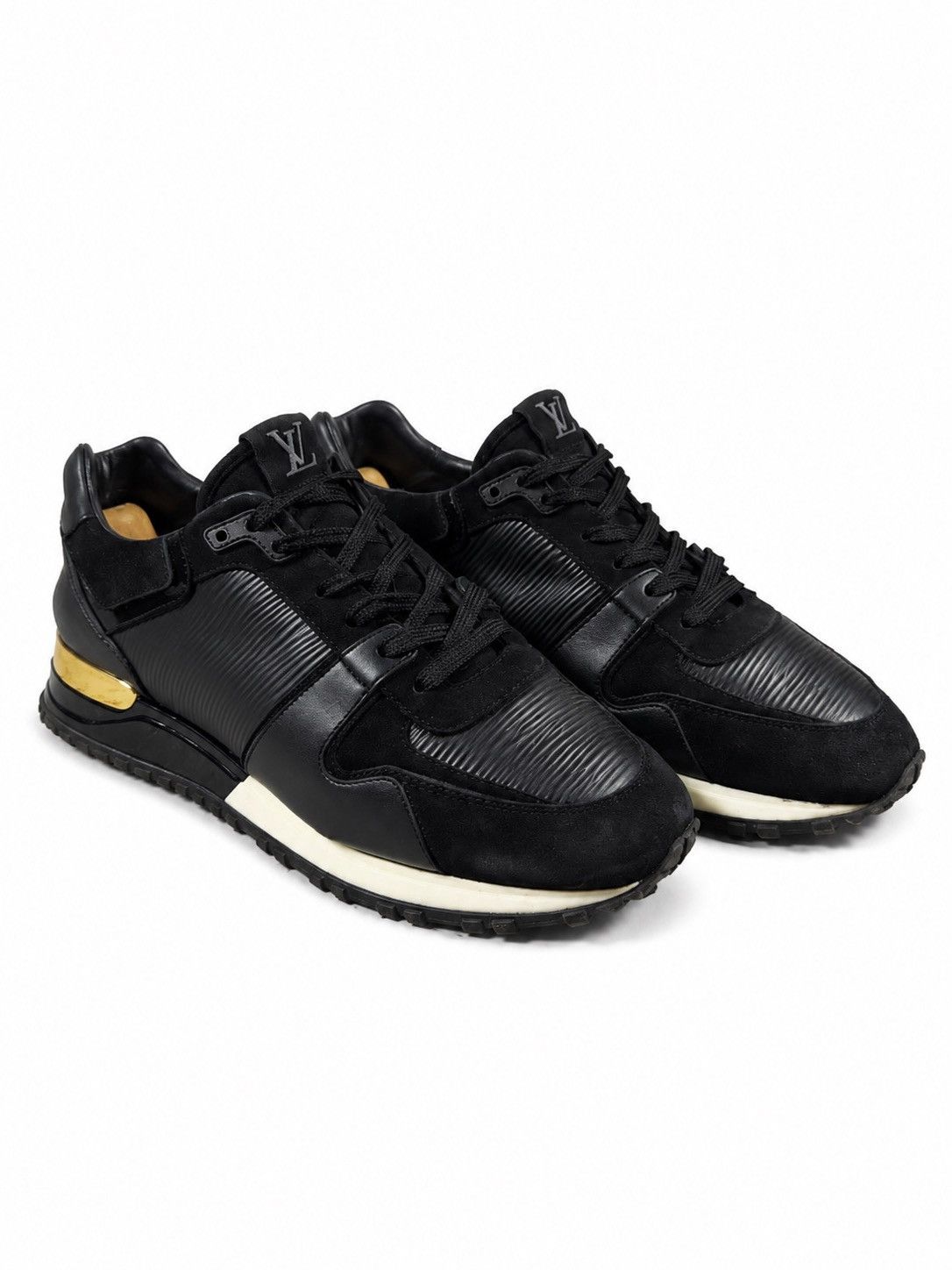 Louis Vuitton Louis Vuitton Run Away Sneakers – Black / Gold Size US 5.5 / EU 38 - 1 Thumbnail