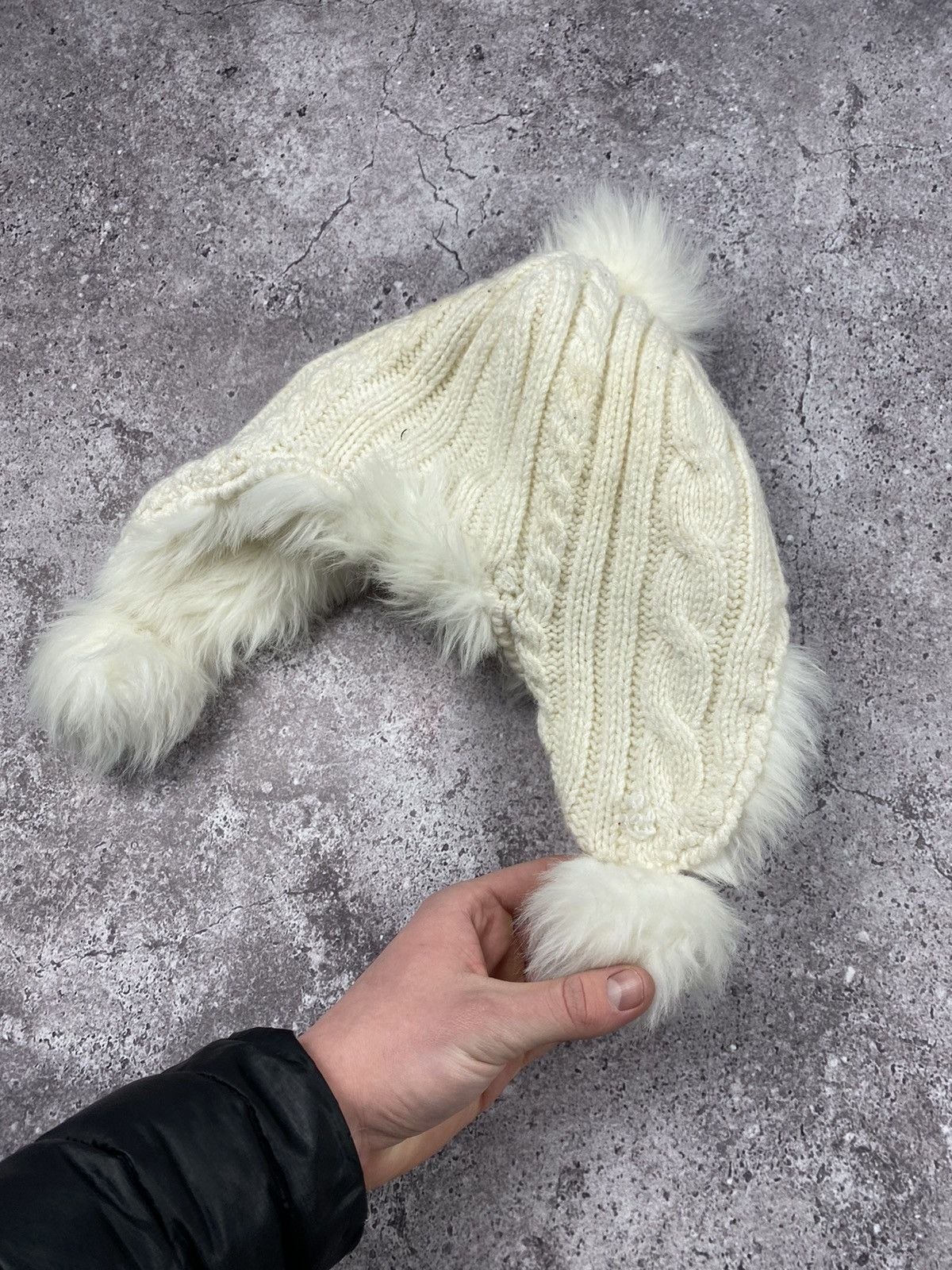 Japanese Brand × Vintage Y2K Faux Fur Ushanka Vintage Fuzzy Warm Trapper knitted Hat Size ONE SIZE - 7 Thumbnail